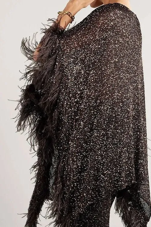 Sequin Tassel Pants Suit