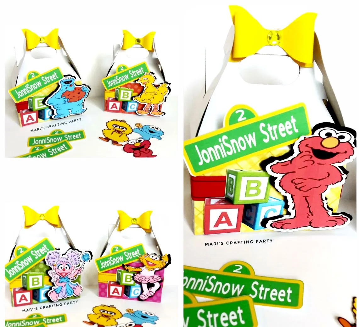 Sesame Street Themed Party Boxes / 10 pcs.