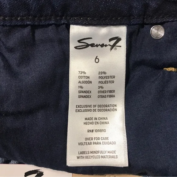 Seven7 High Rise Skinny Jean, Women's Size 6 - Argon Blue