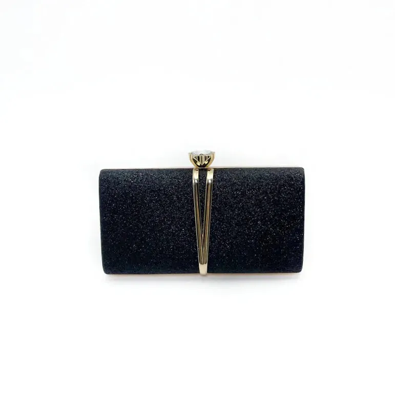 Shiny Glitter Evening Clutch Bag Women Wedding Purse Party Banquet Handbag Lady Elegant Daily Club Chain Bag