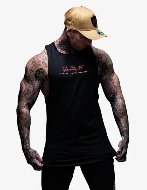 Signature - Longline Muscle Tank top - Black / Red