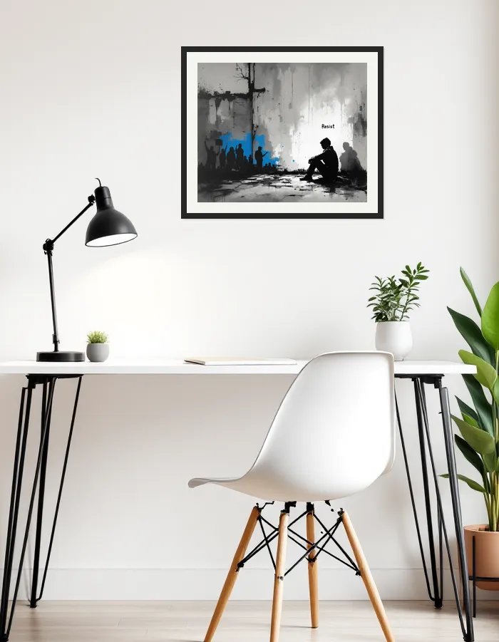 Silent Strength: Resilient Rebellion Wall Art Poster