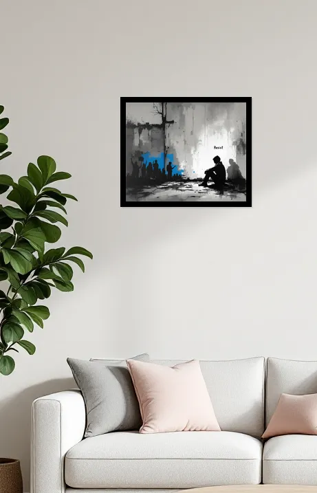 Silent Strength: Resilient Rebellion Wall Art Poster