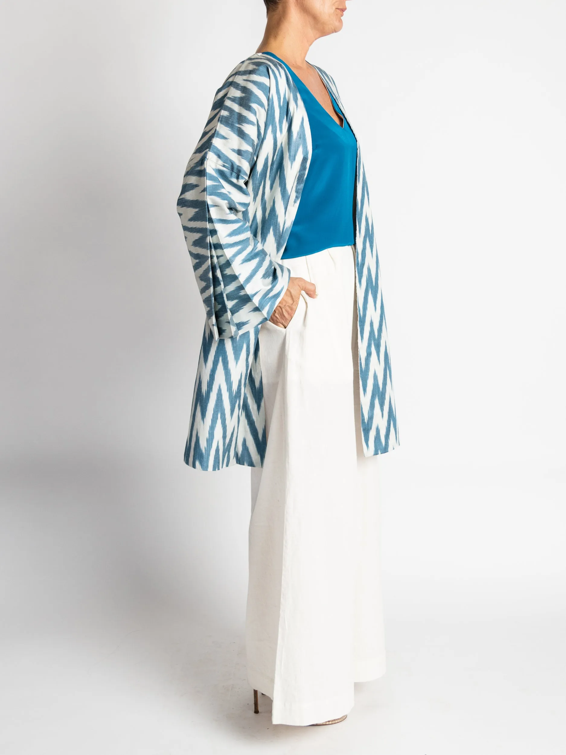 Silk Ikat Chapan Coat