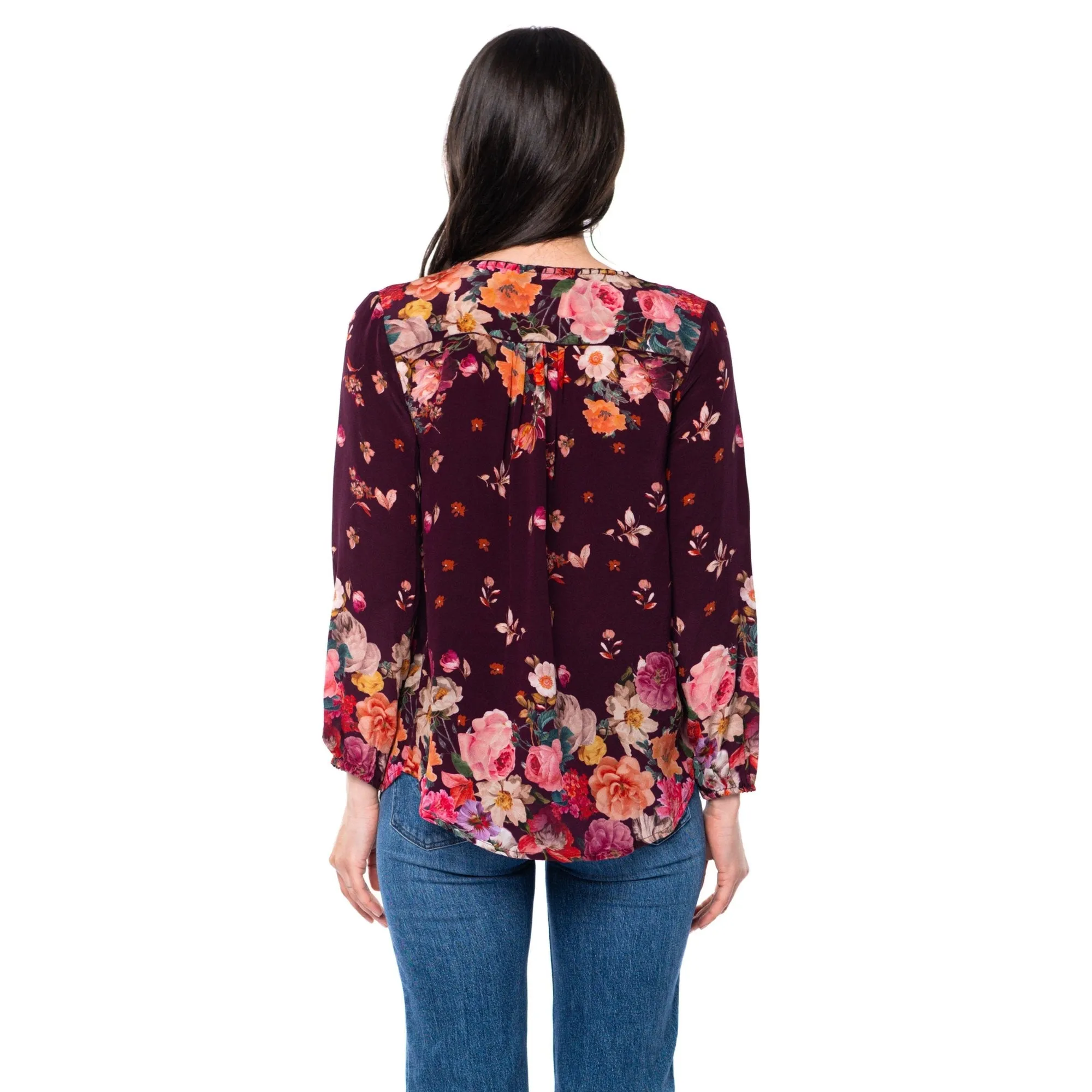 Silk Janessa Sangria Top