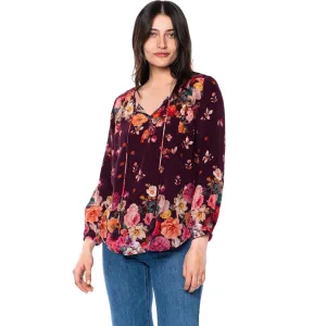 Silk Janessa Sangria Top