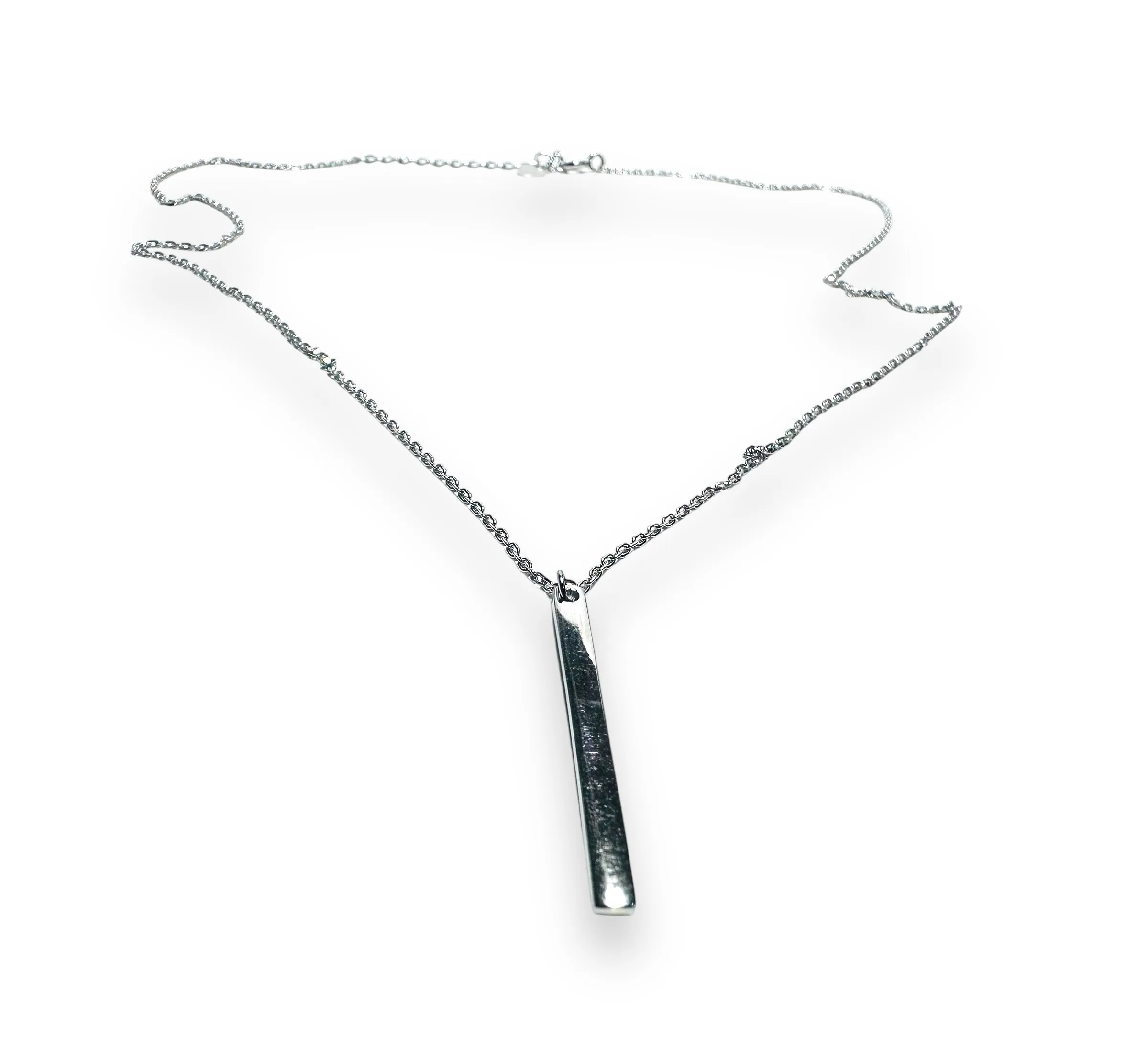Silver Bar Necklace/ Minimalist Necklace
