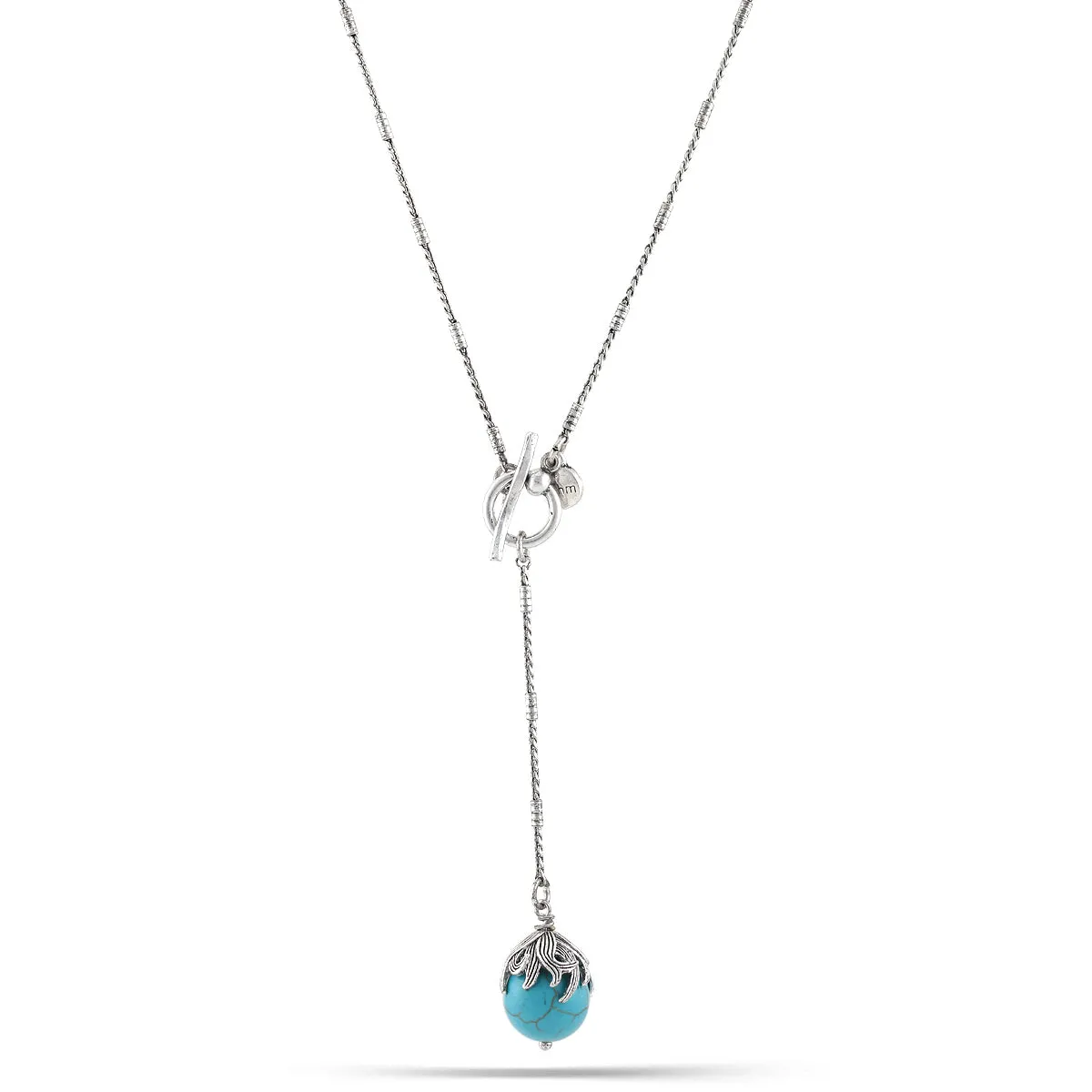 SILVER CHAIN TURQUOISE  NECKLACES #292TQ1501 (7F4)