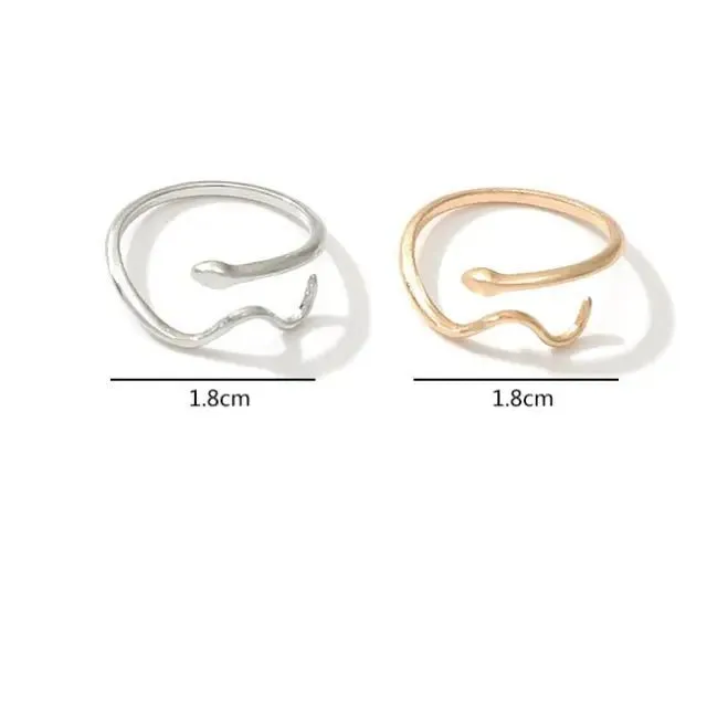 Simple Snake Ring - Plated Alloy in Sleek Design with Exquisite Plating