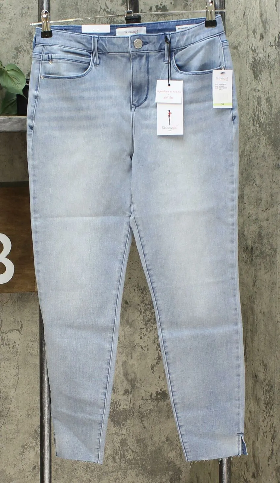 Skinnygirl Women's High Rise Skinny Ankle Jeans