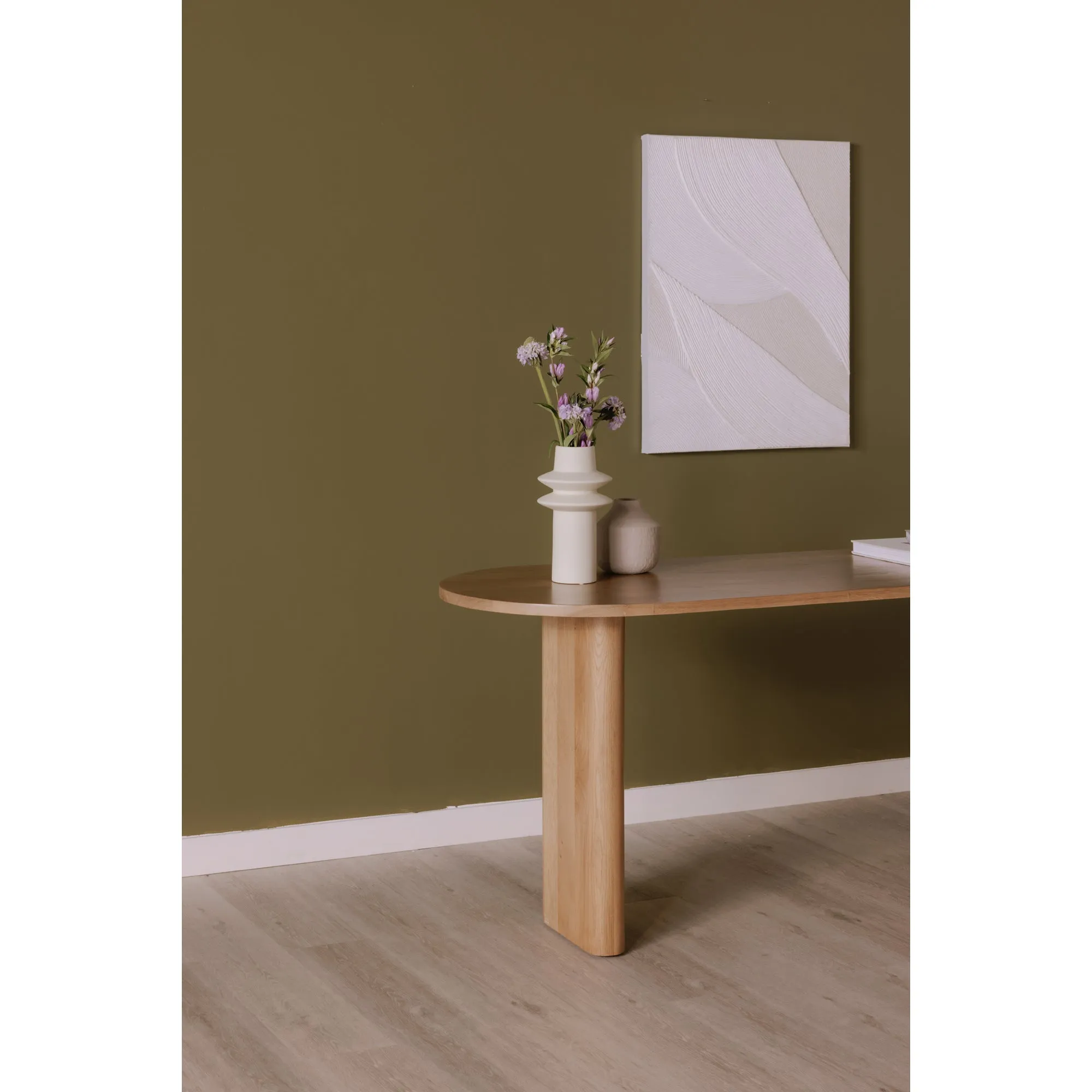Sleek Contour Oak Workstation
