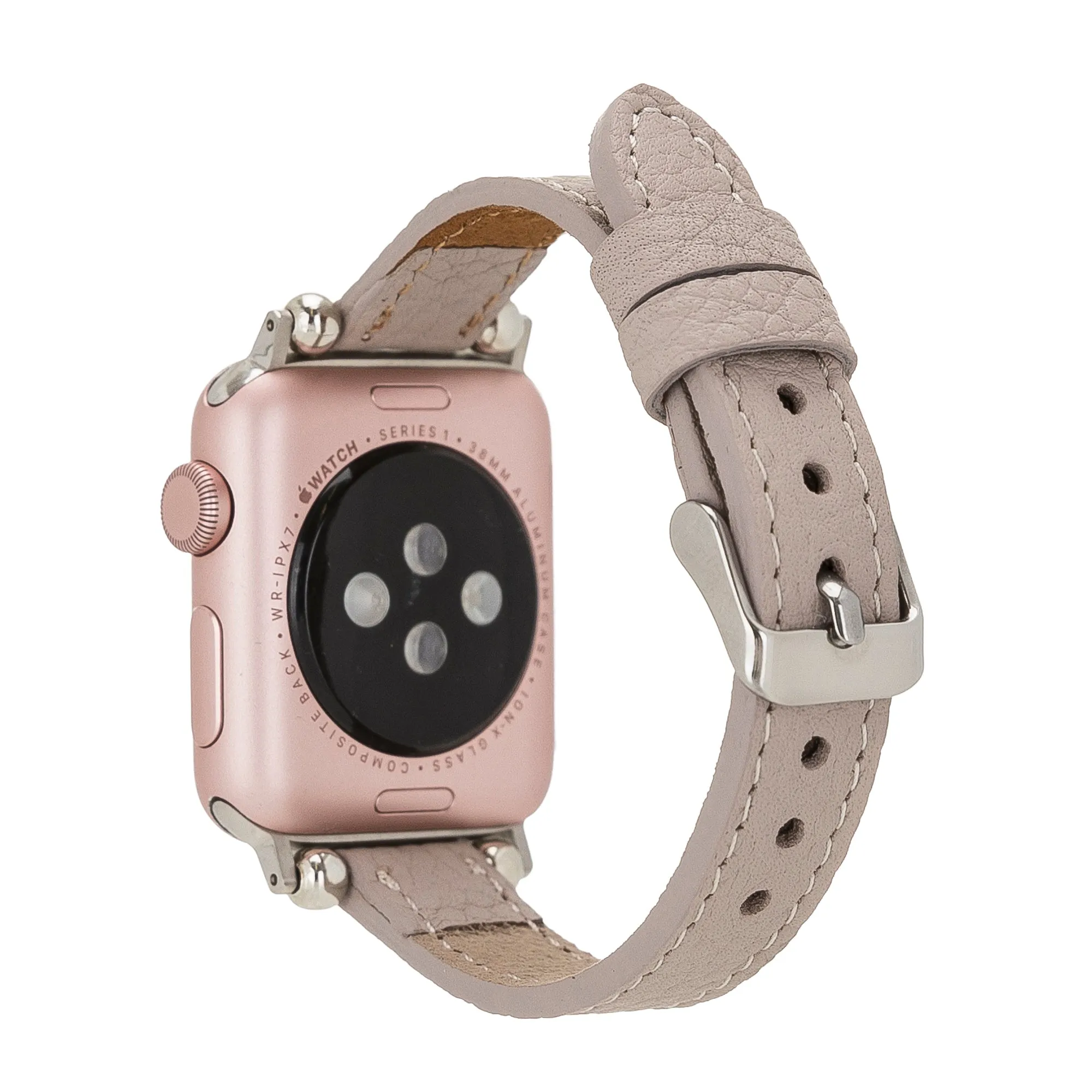 Slim Leather Fitbit Versa Watch Band with Trok