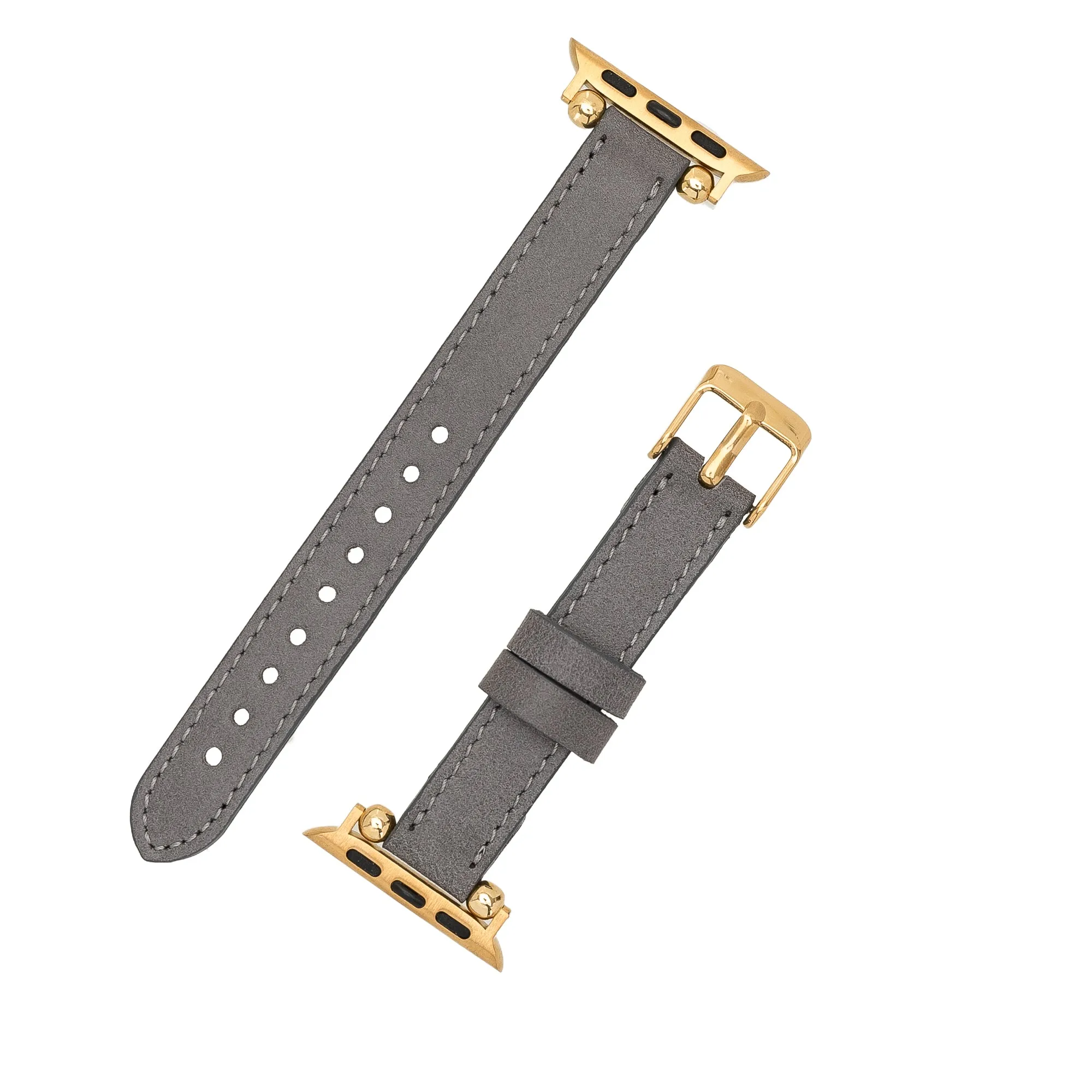Slim Leather Fitbit Versa Watch Band with Trok