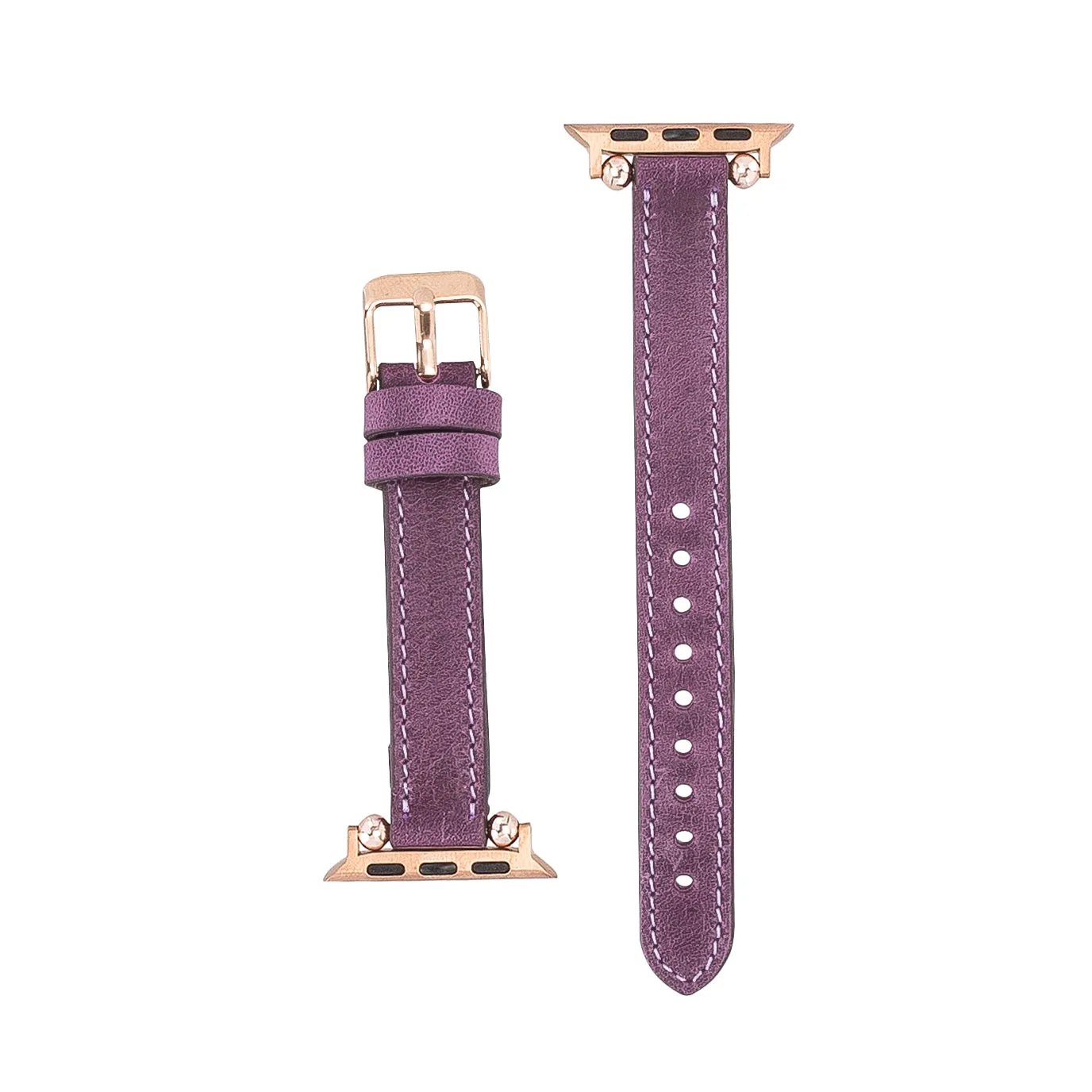 Slim Leather Fitbit Versa Watch Band with Trok