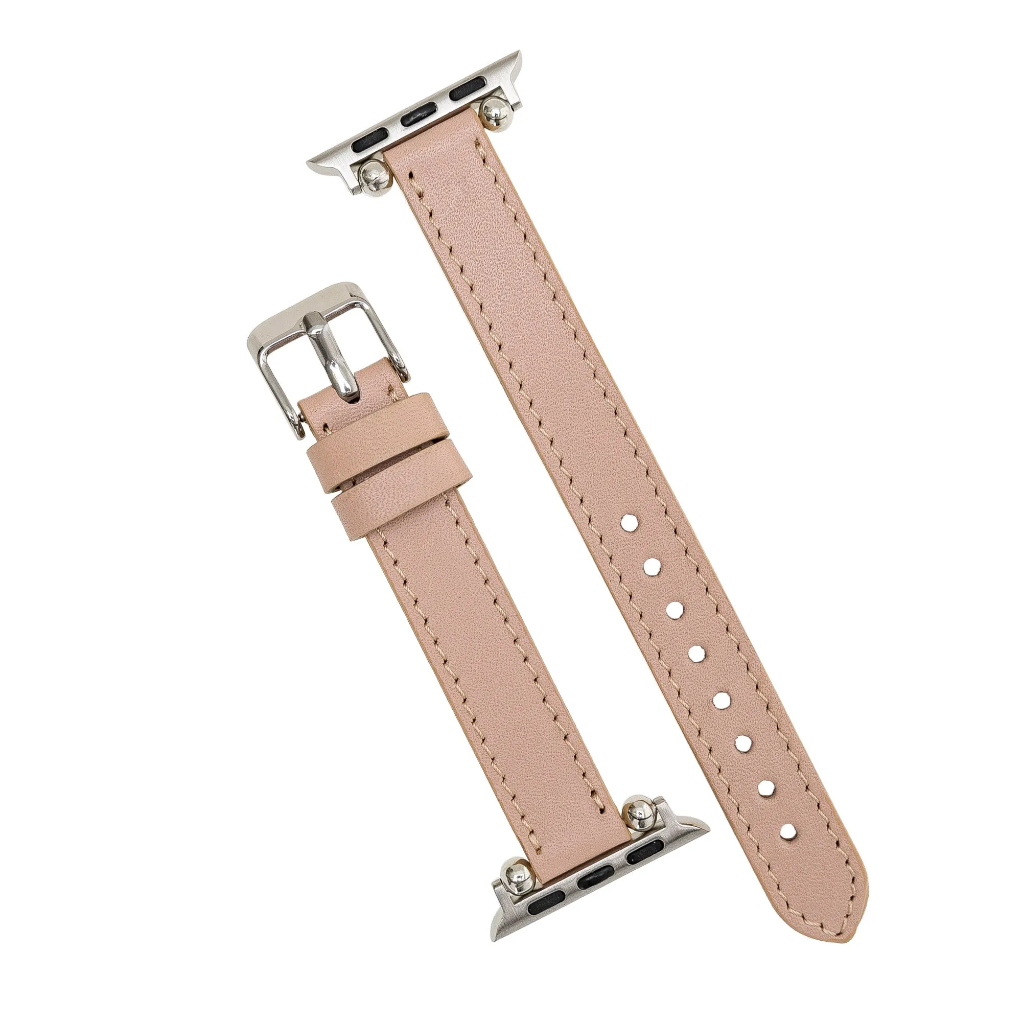 Slim Leather Fitbit Versa Watch Band with Trok