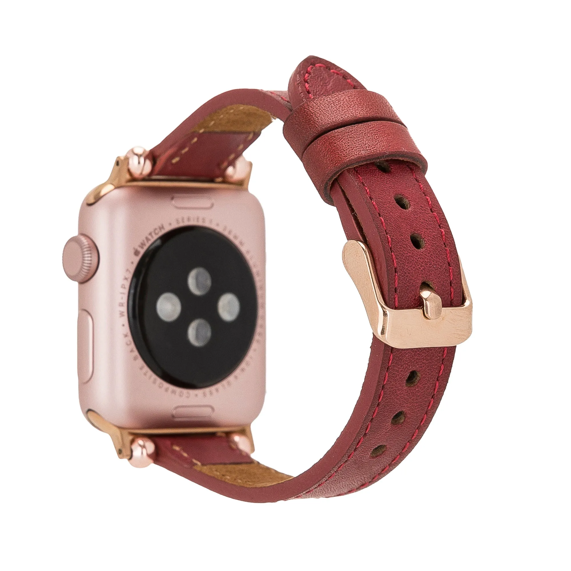 Slim Leather Fitbit Versa Watch Band with Trok