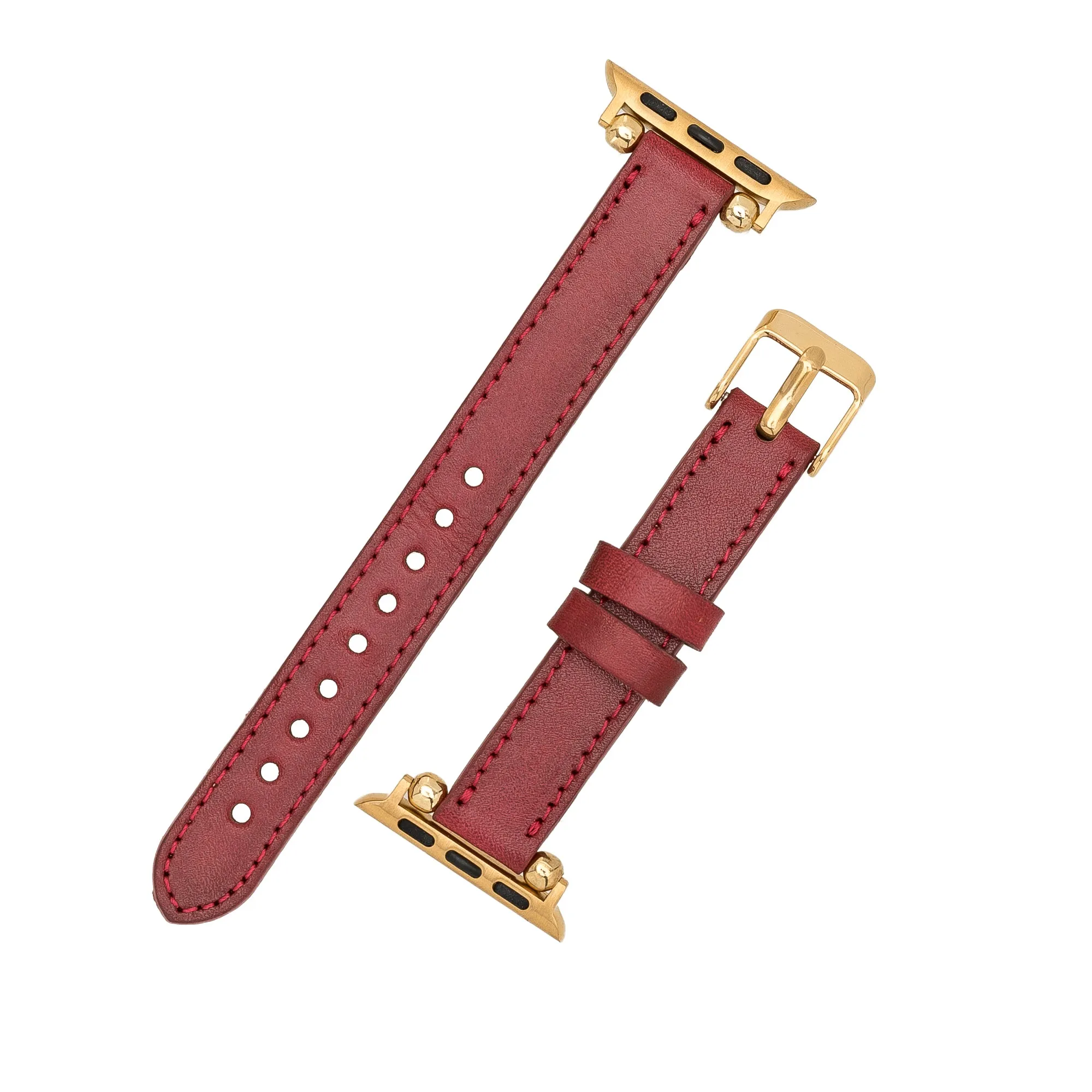 Slim Leather Fitbit Versa Watch Band with Trok