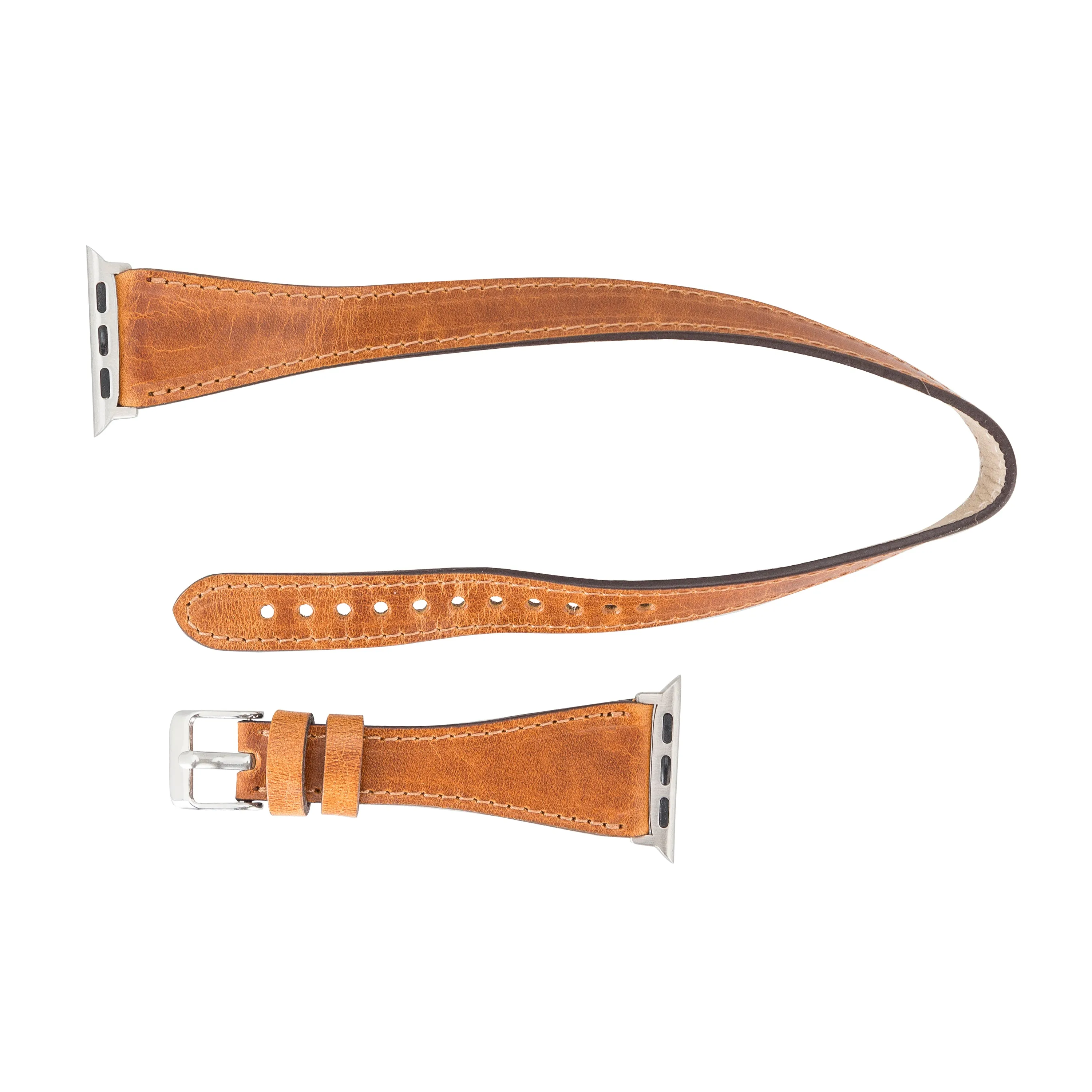 Slim Leather Fitbit Versa Watch Band with Trok