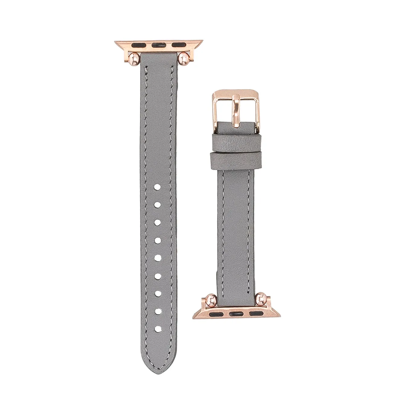 Slim Leather Fitbit Versa Watch Band with Trok