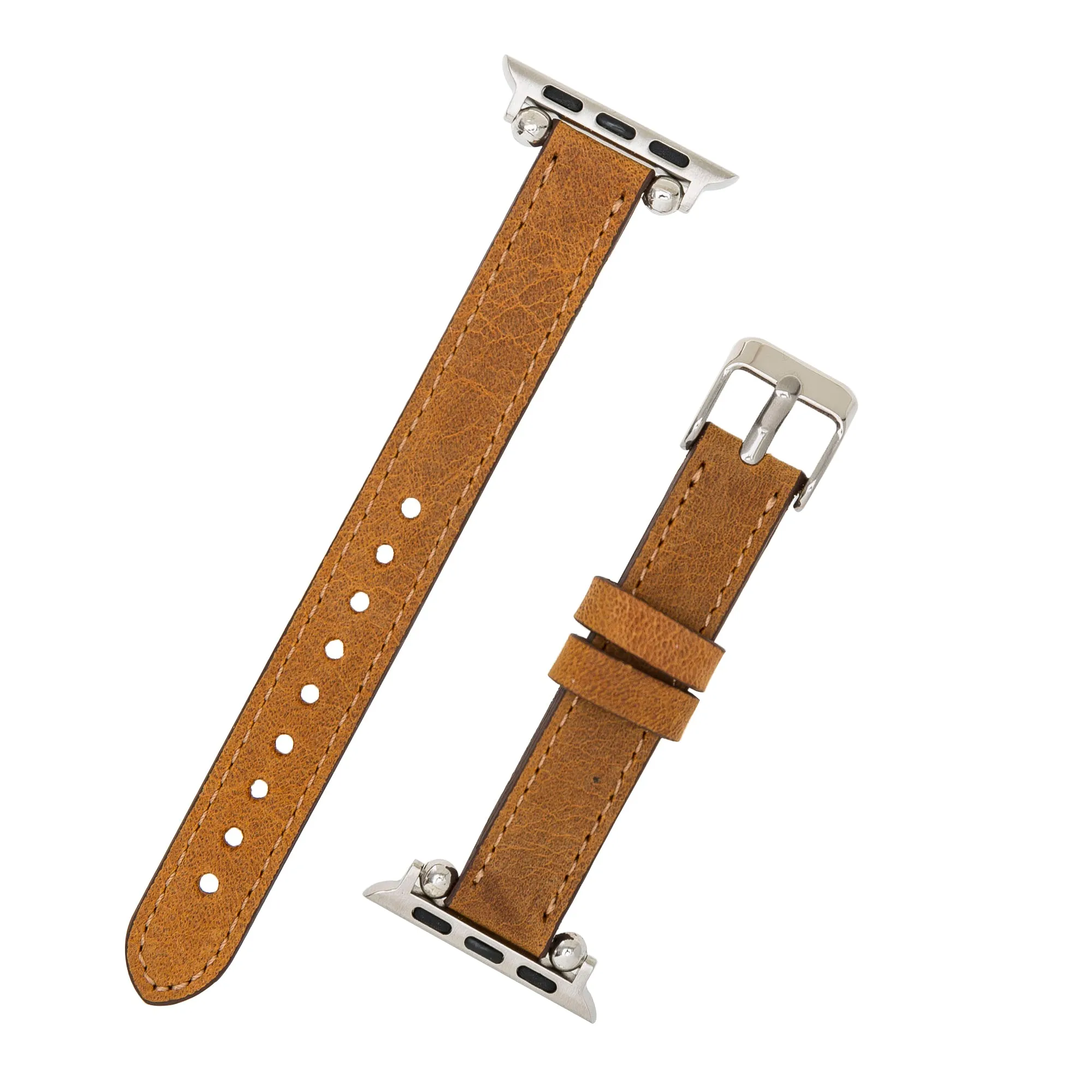 Slim Leather Fitbit Versa Watch Band with Trok