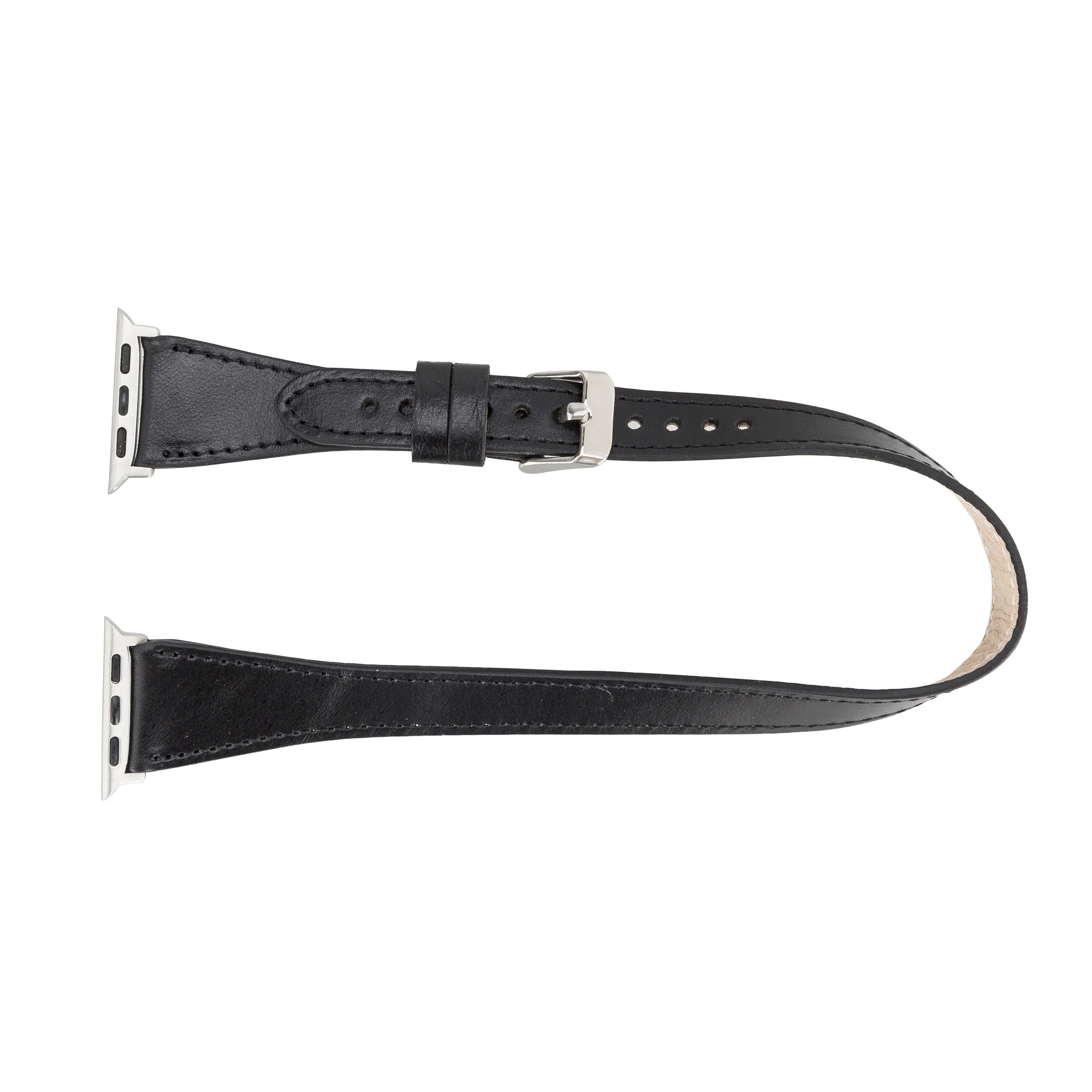 Slim Leather Fitbit Versa Watch Band with Trok