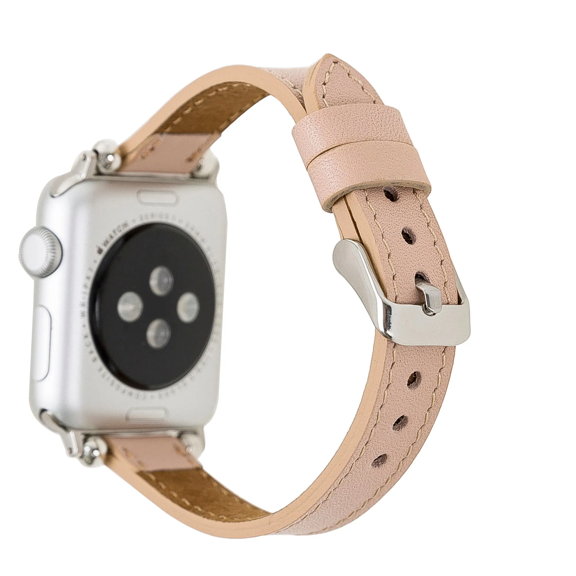 Slim Leather Fitbit Versa Watch Band with Trok