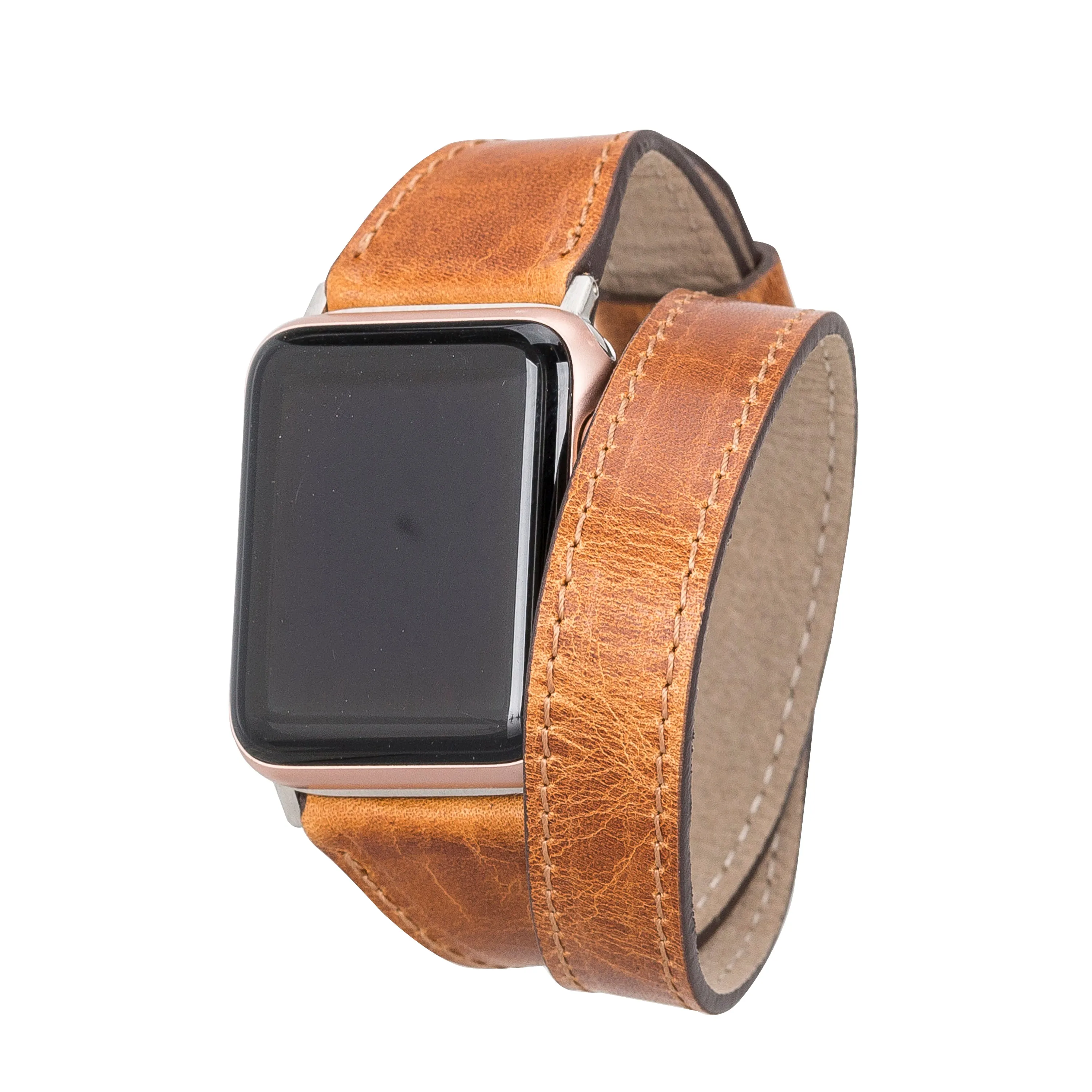 Slim Leather Fitbit Versa Watch Band with Trok