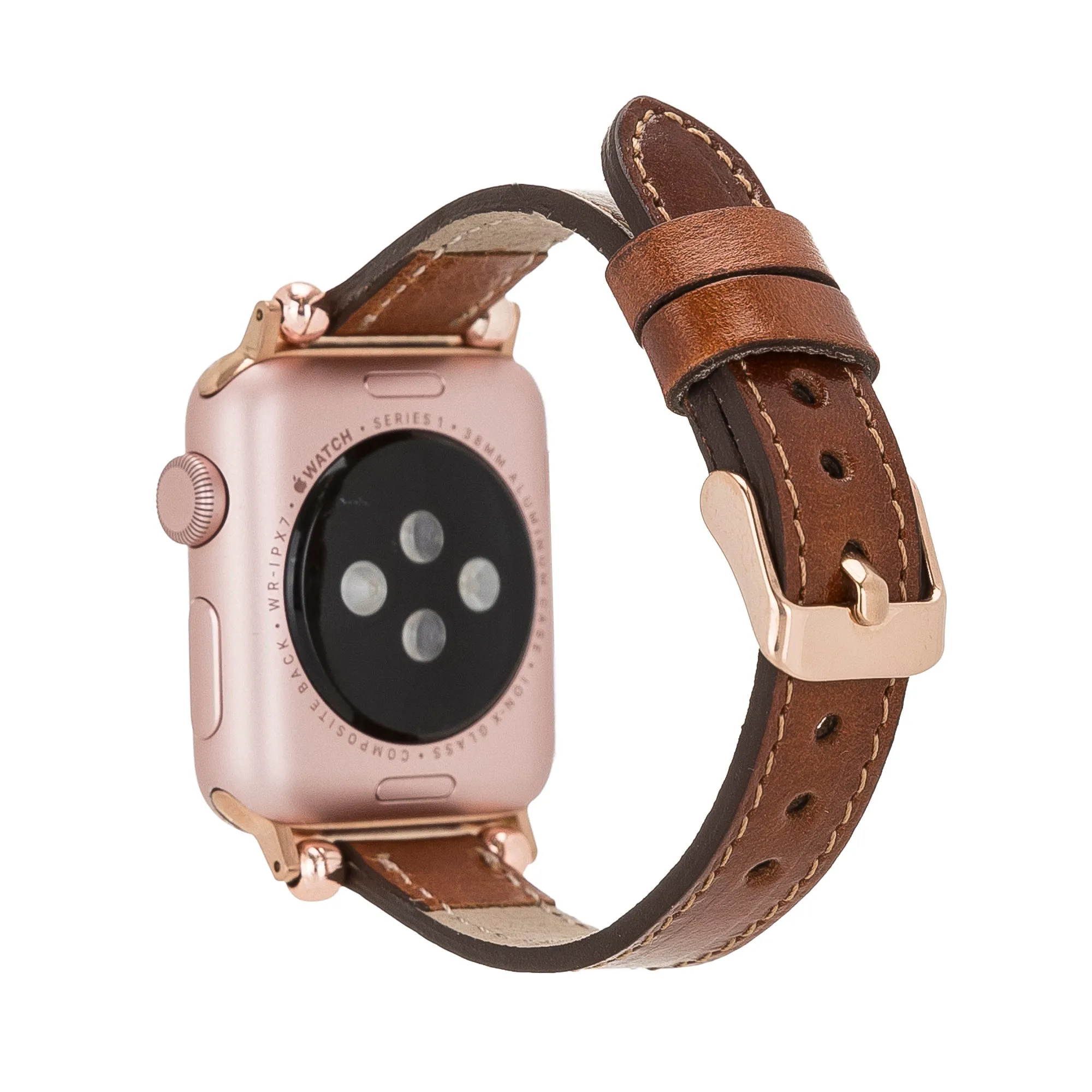 Slim Leather Fitbit Versa Watch Band with Trok