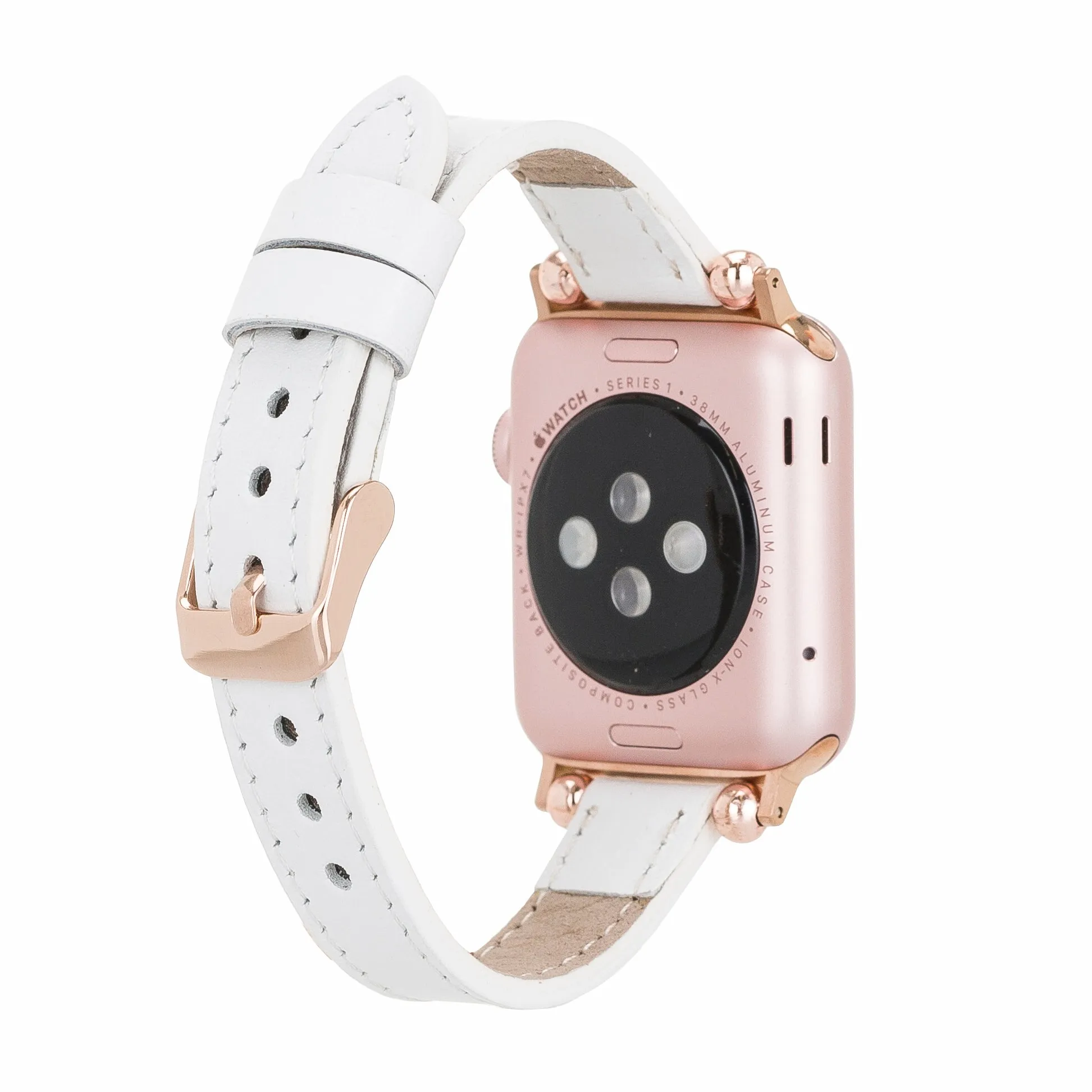 Slim Leather Fitbit Versa Watch Band with Trok