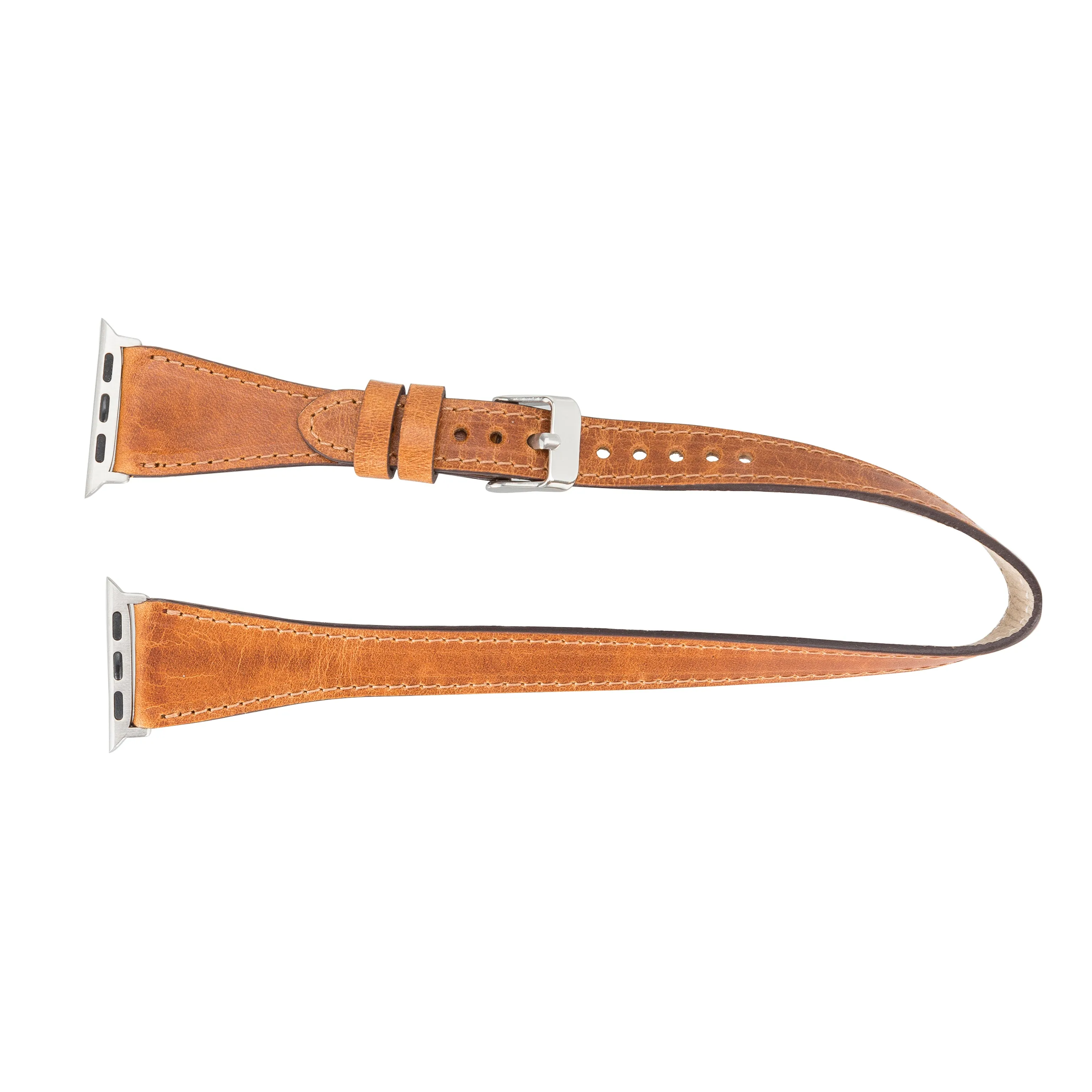 Slim Leather Fitbit Versa Watch Band with Trok
