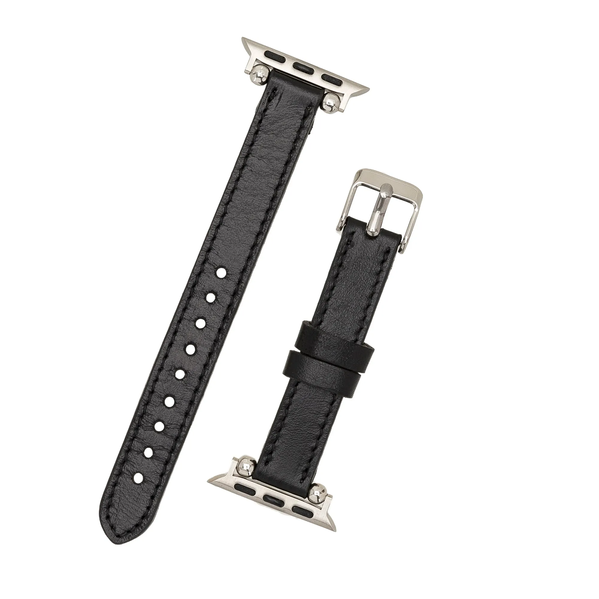Slim Leather Fitbit Versa Watch Band with Trok