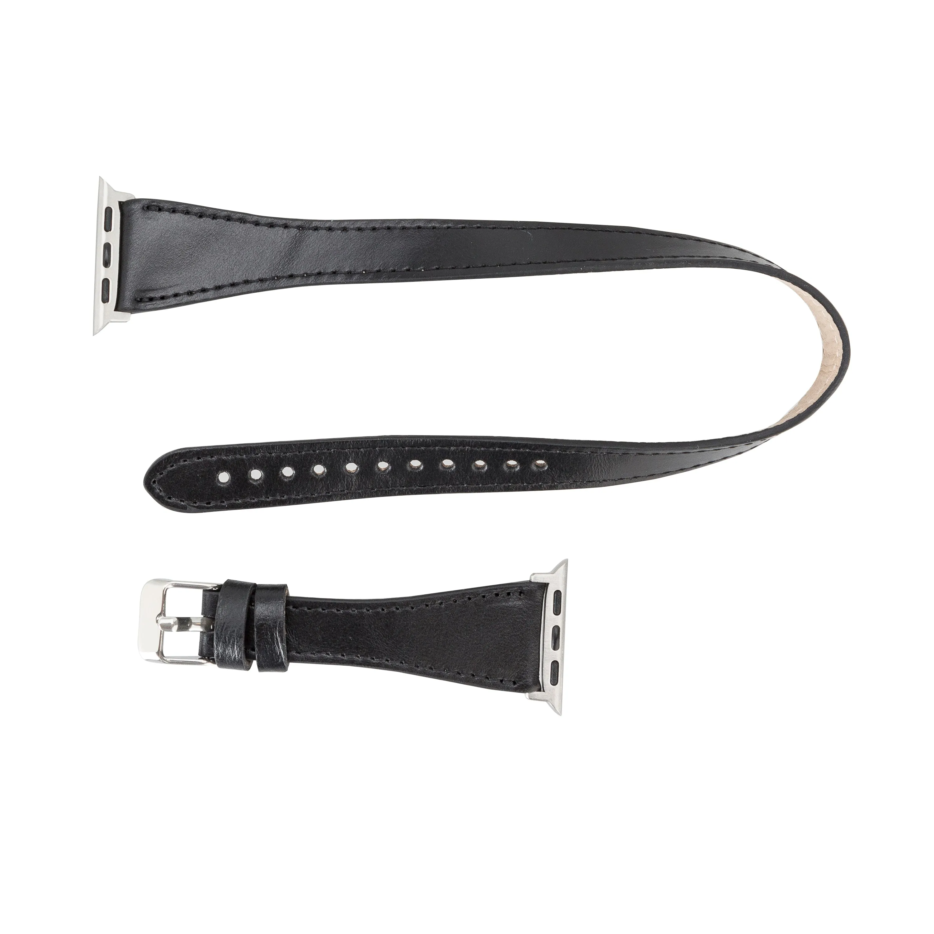 Slim Leather Fitbit Versa Watch Band with Trok