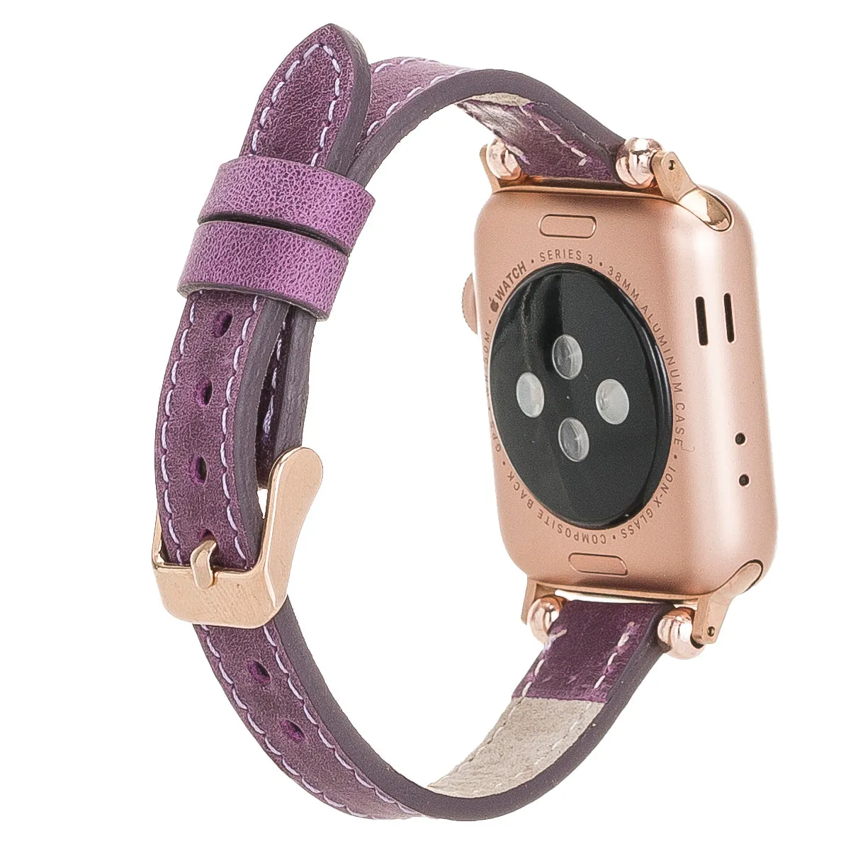 Slim Leather Fitbit Versa Watch Band with Trok