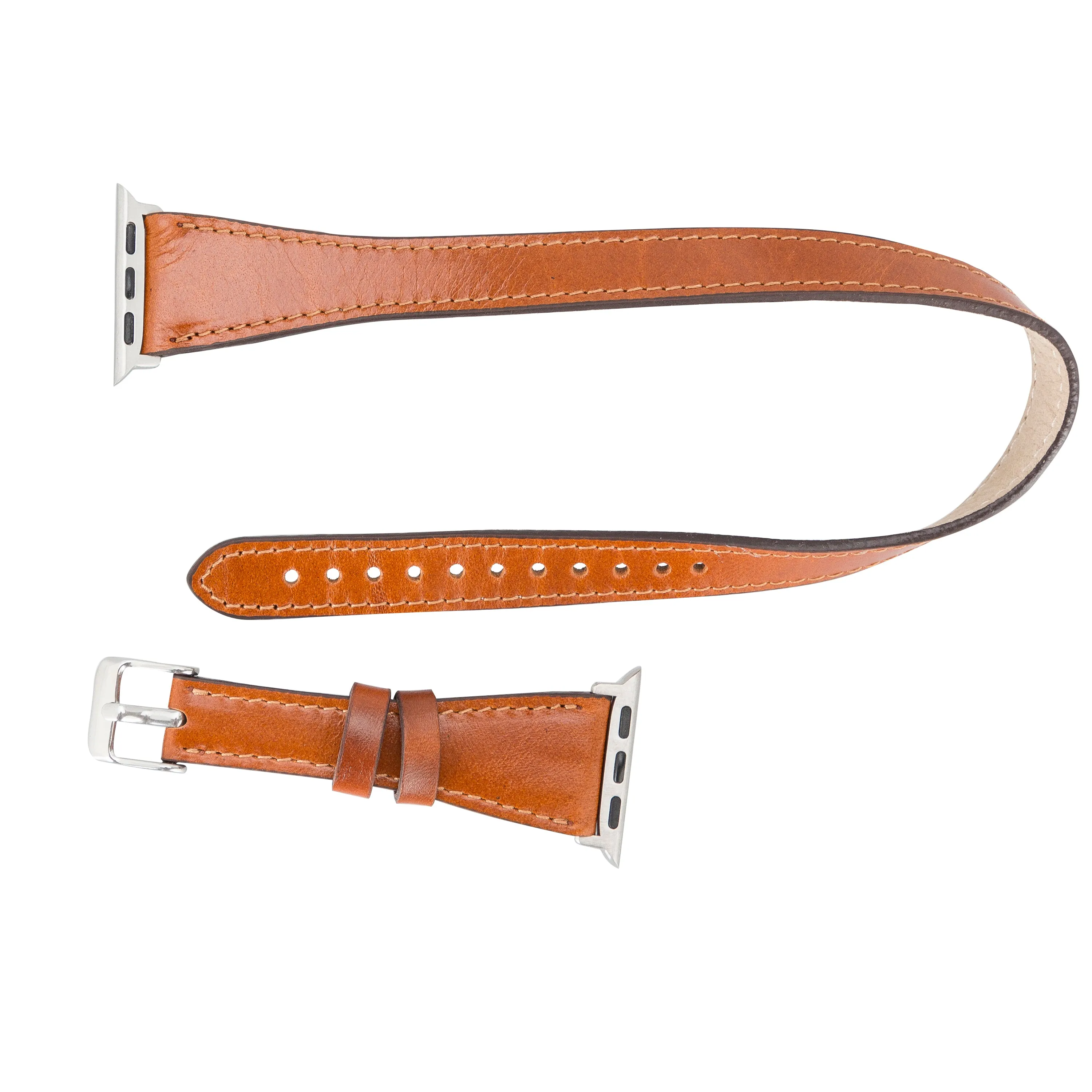 Slim Leather Fitbit Versa Watch Band with Trok