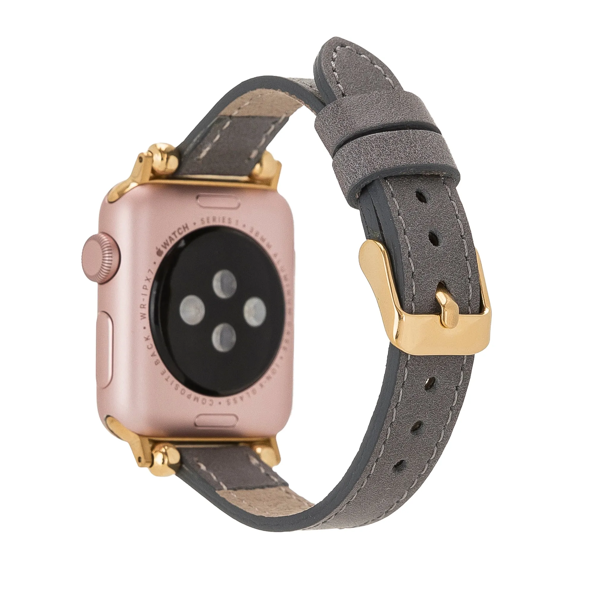 Slim Leather Fitbit Versa Watch Band with Trok