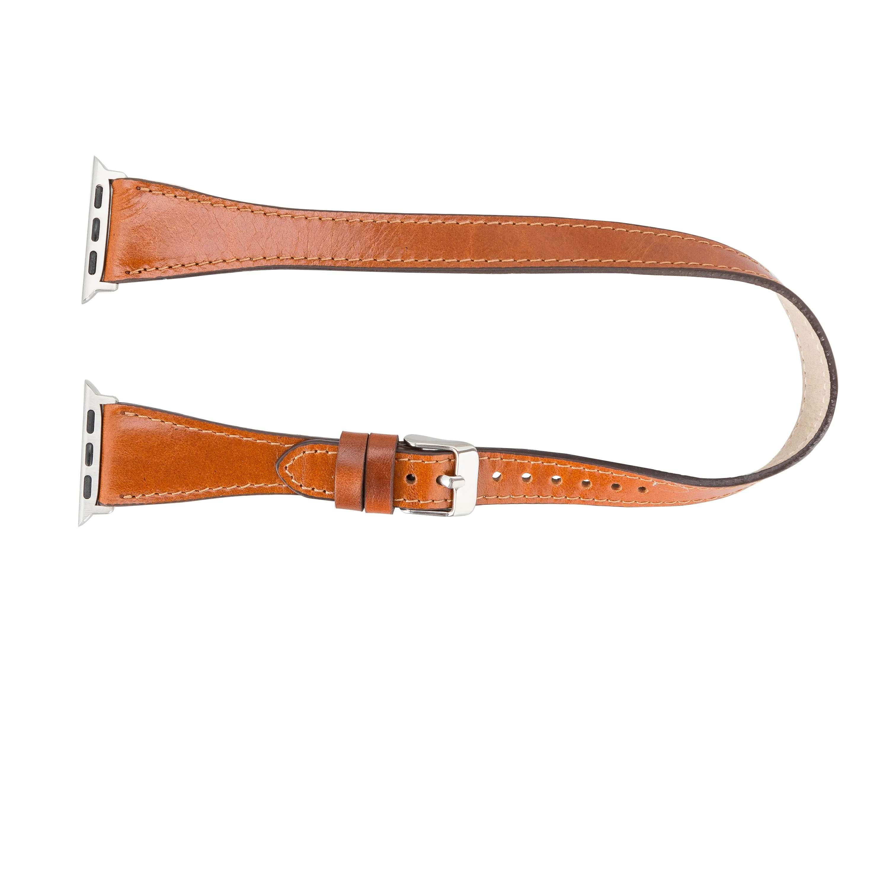 Slim Leather Fitbit Versa Watch Band with Trok