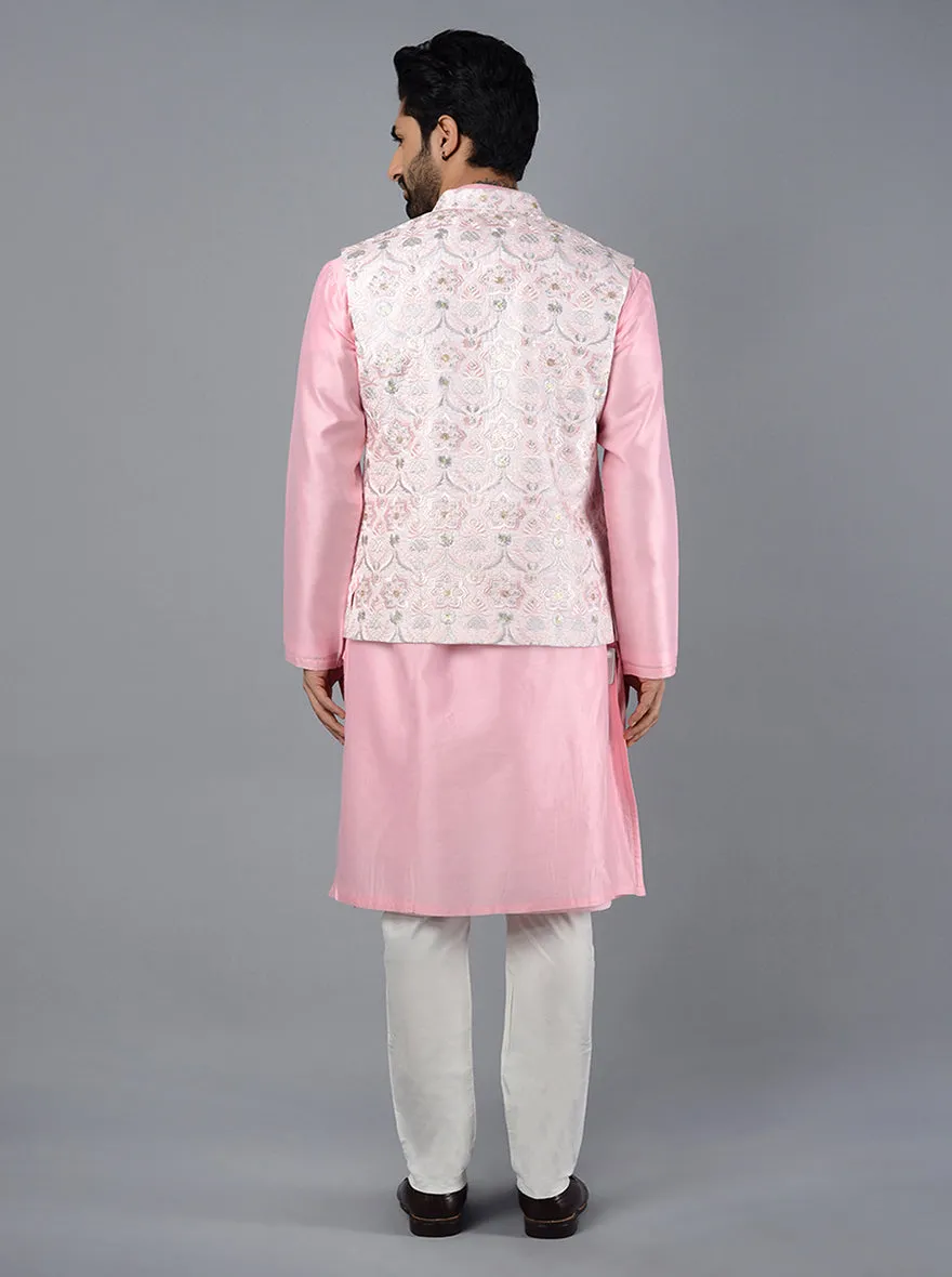 Soft Pink Bandhgala Jacket | TULA