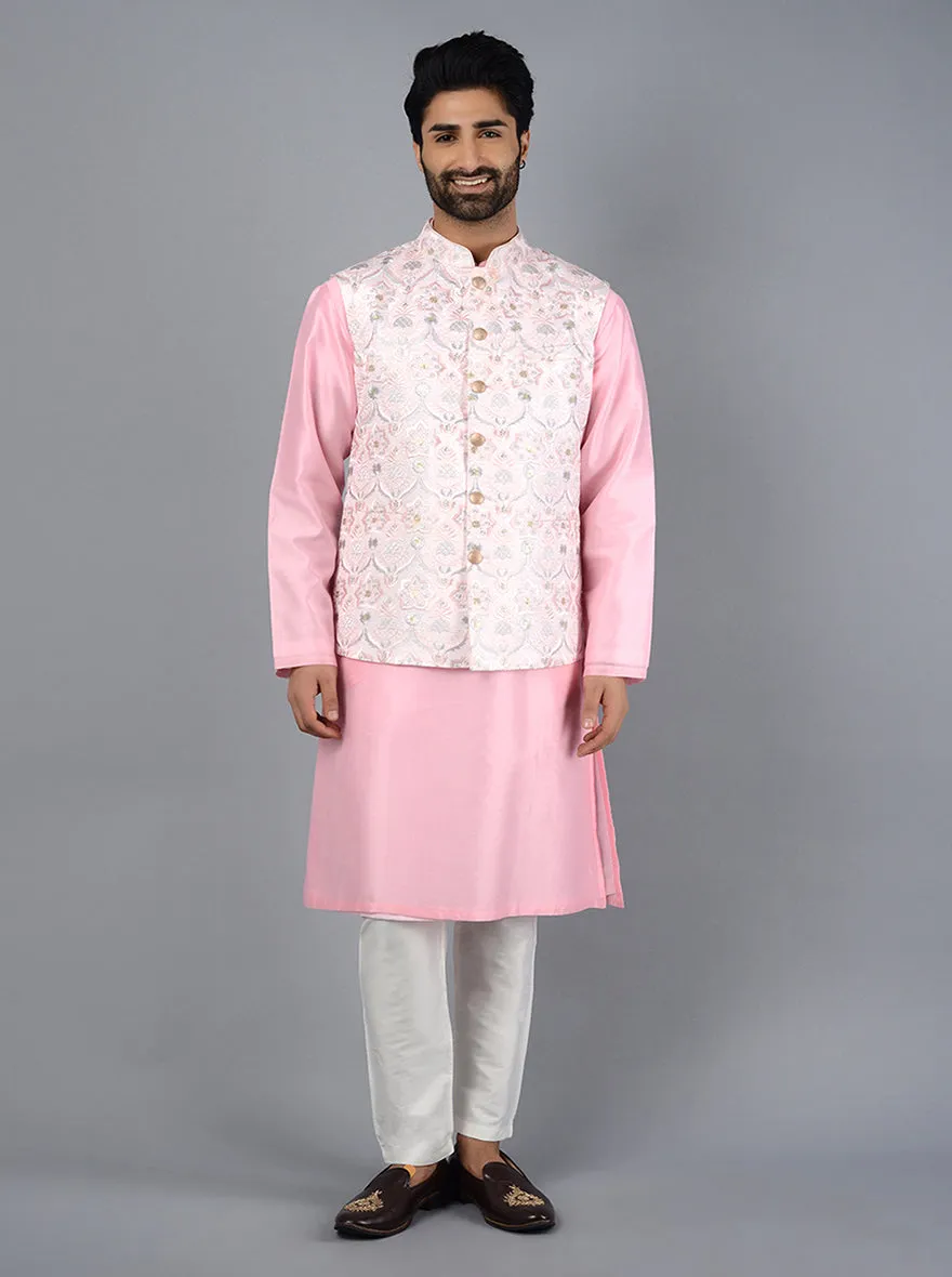 Soft Pink Bandhgala Jacket | TULA