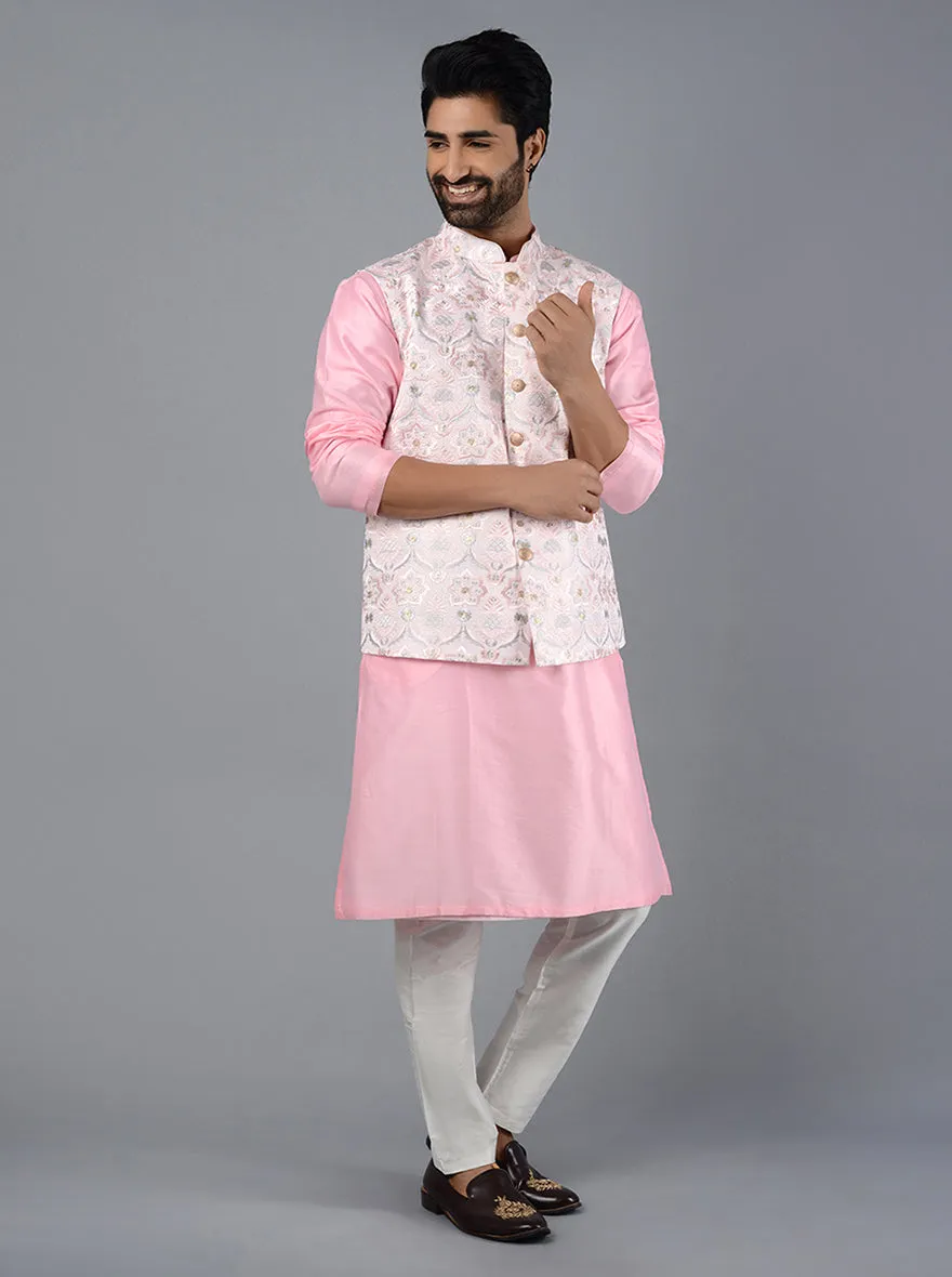 Soft Pink Bandhgala Jacket | TULA