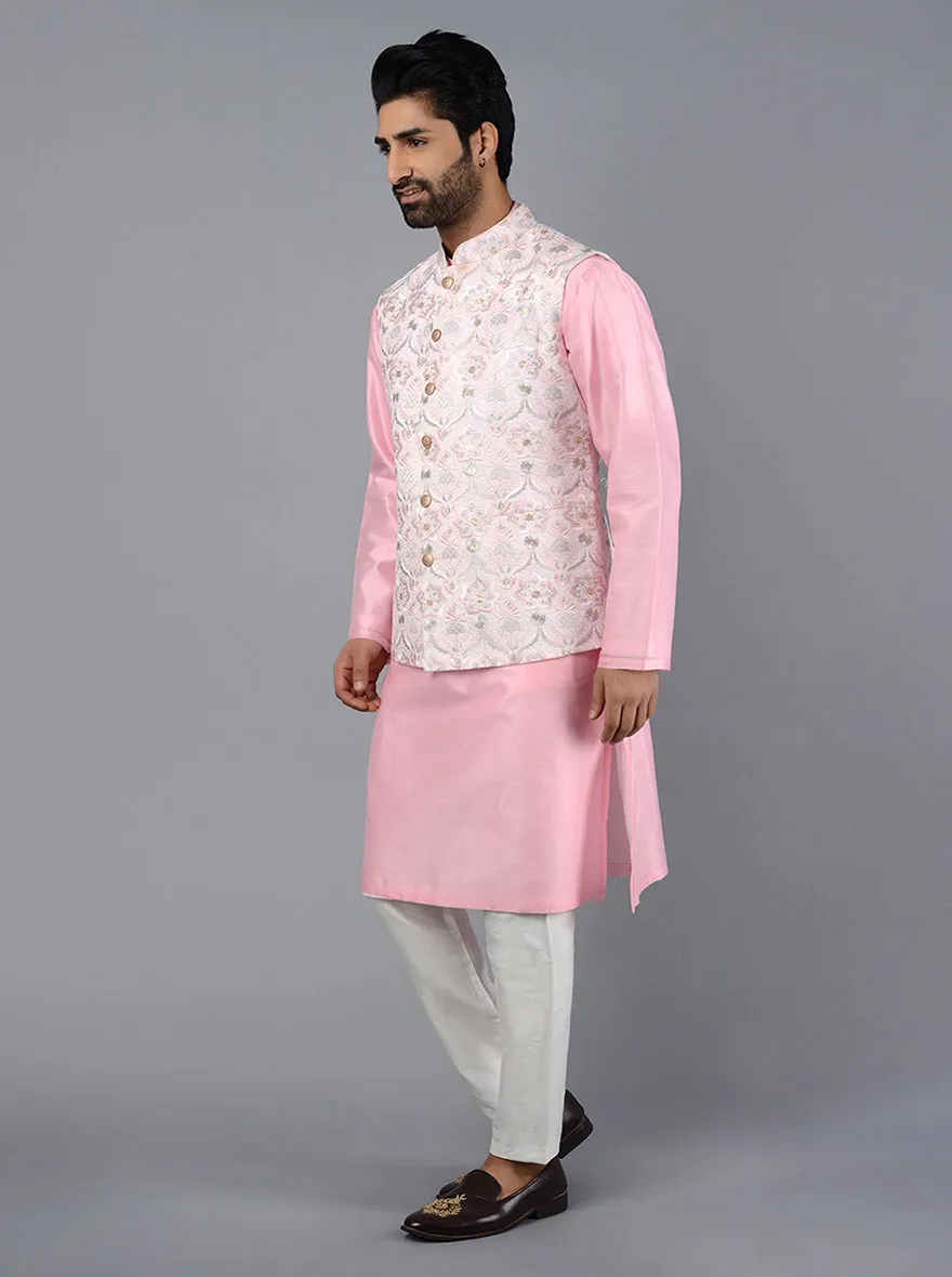 Soft Pink Bandhgala Jacket | TULA