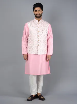 Soft Pink Bandhgala Jacket | TULA