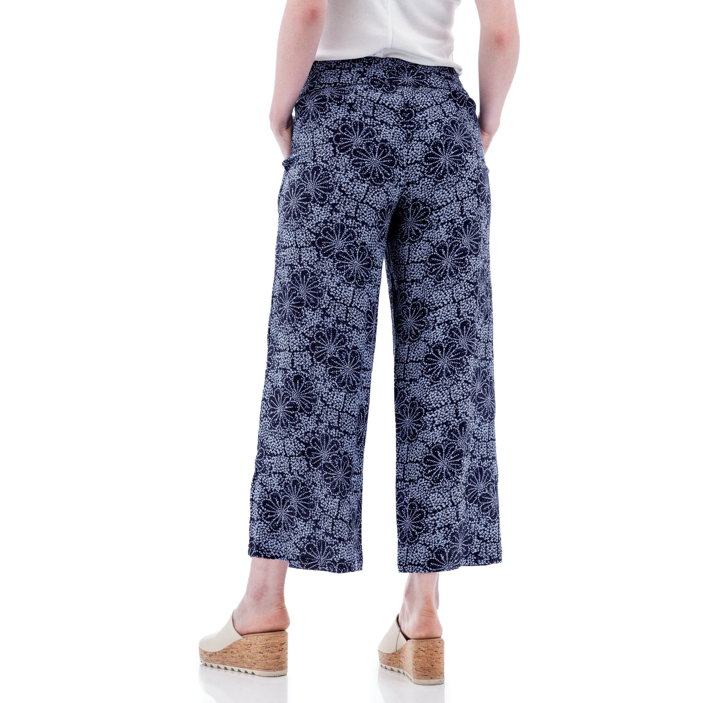 Sorrento Print Wide Leg Ankle Pant - L235282YT