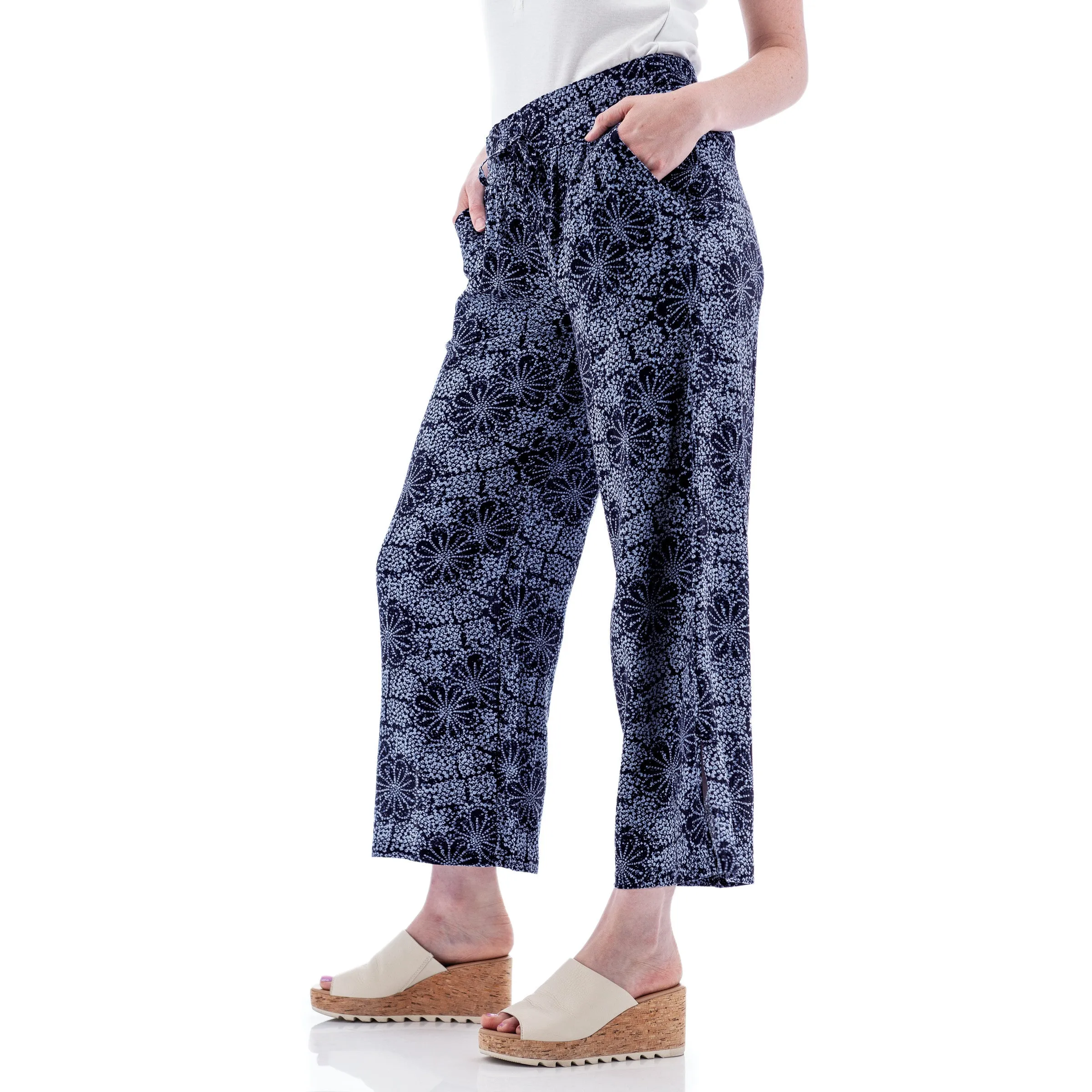 Sorrento Print Wide Leg Ankle Pant - L235282YT