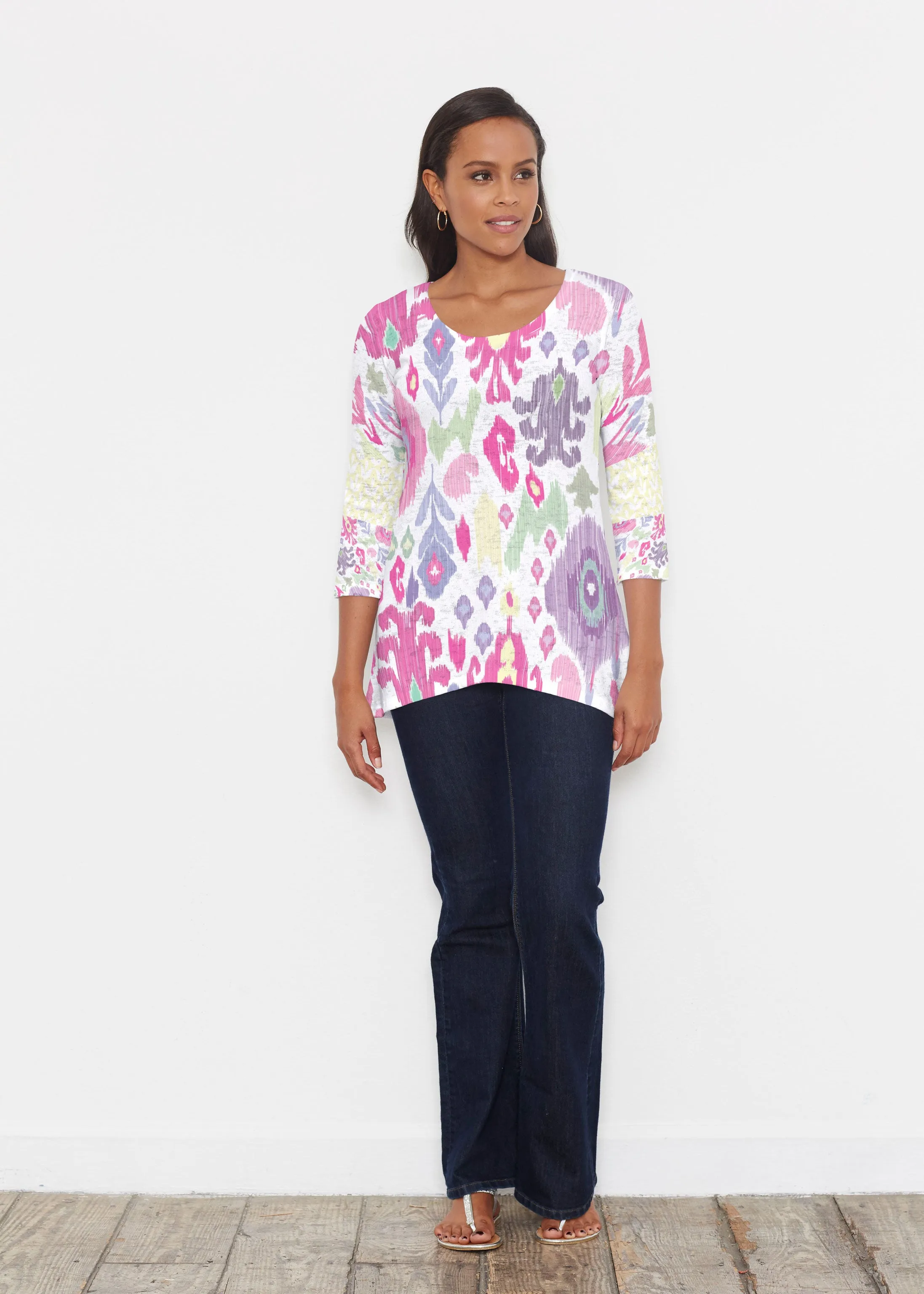 Spring Pastel (8155) ~ Katherine Hi-Lo Thermal Tunic