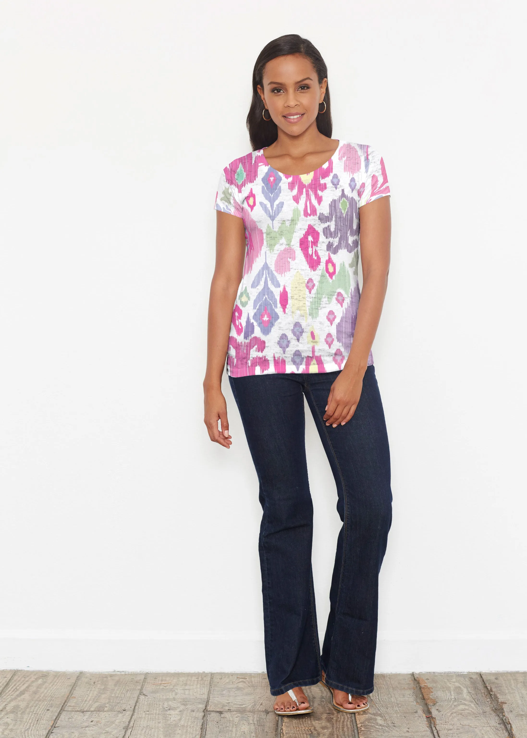 Spring Pastel (8155) ~ Short Sleeve Scoop Shirt