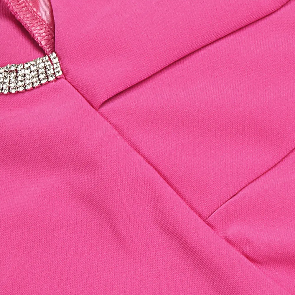 Strapless Sleeveless Rhinestone Maxi Bodycon Dress BD2436