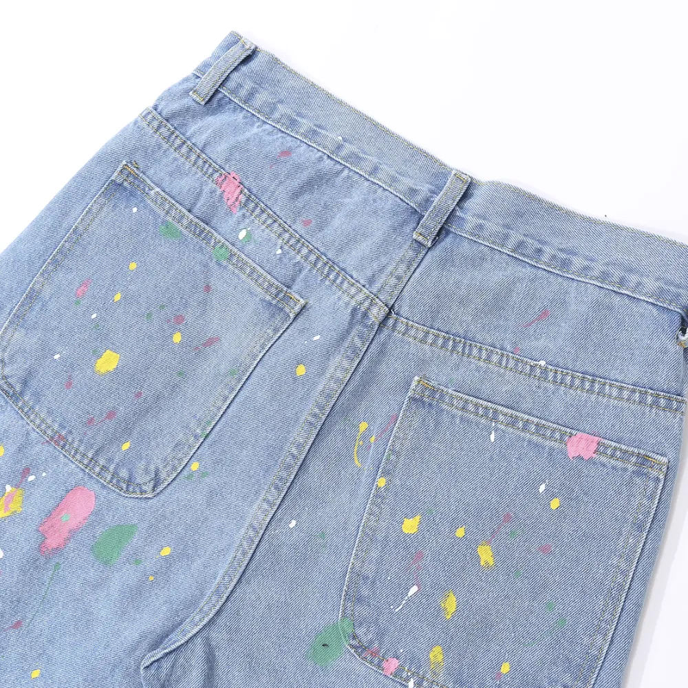 Street Patch Flower Embroidered Shorts