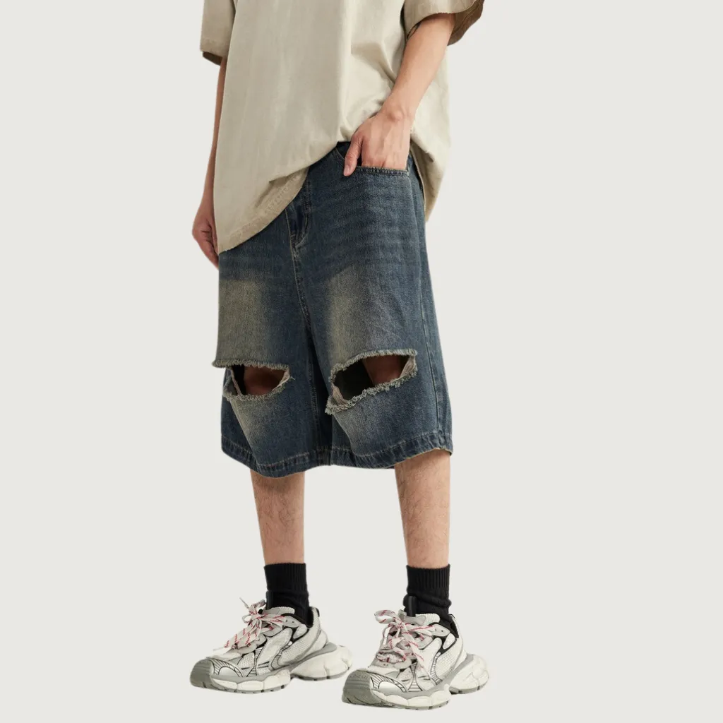 Street Ripped Denim Shorts