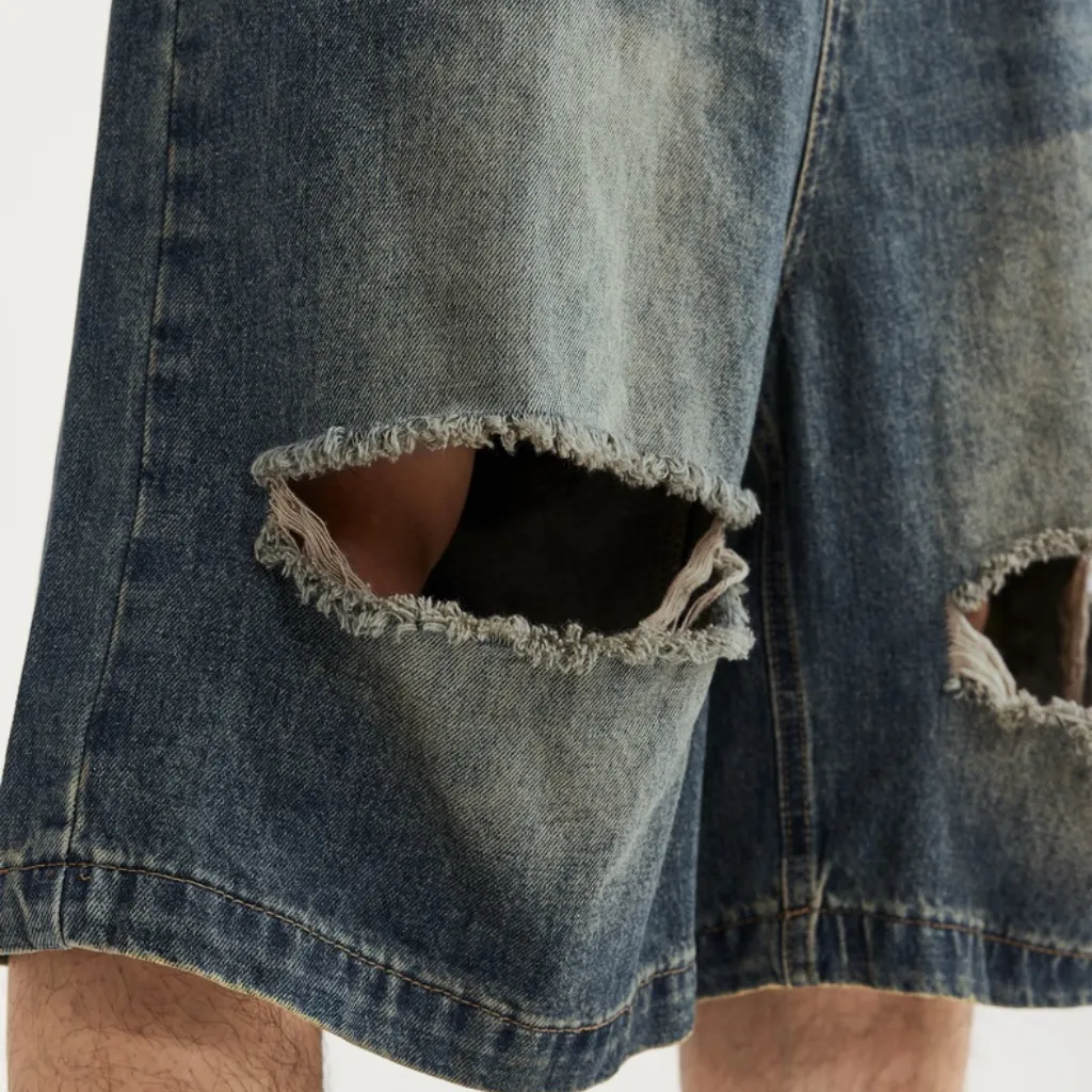 Street Ripped Denim Shorts