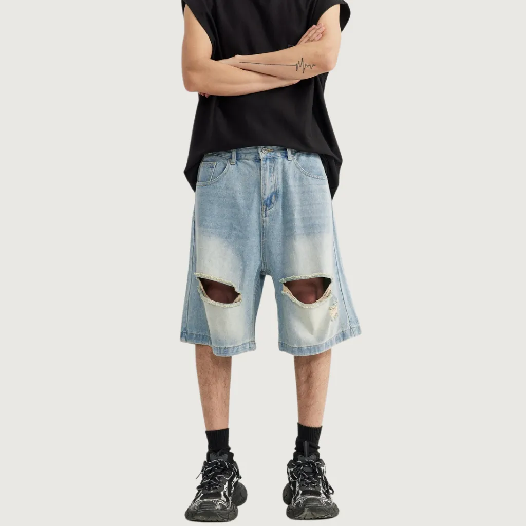 Street Ripped Denim Shorts